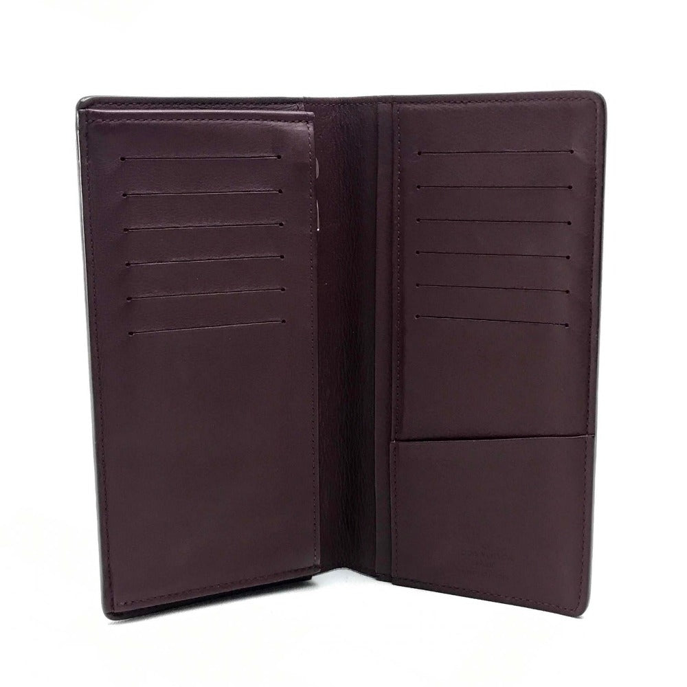 LOUIS VUITTON Long Wallet Purse Taurillon Clemence Leather Bordeauxtype Portefeuille Blaza mens