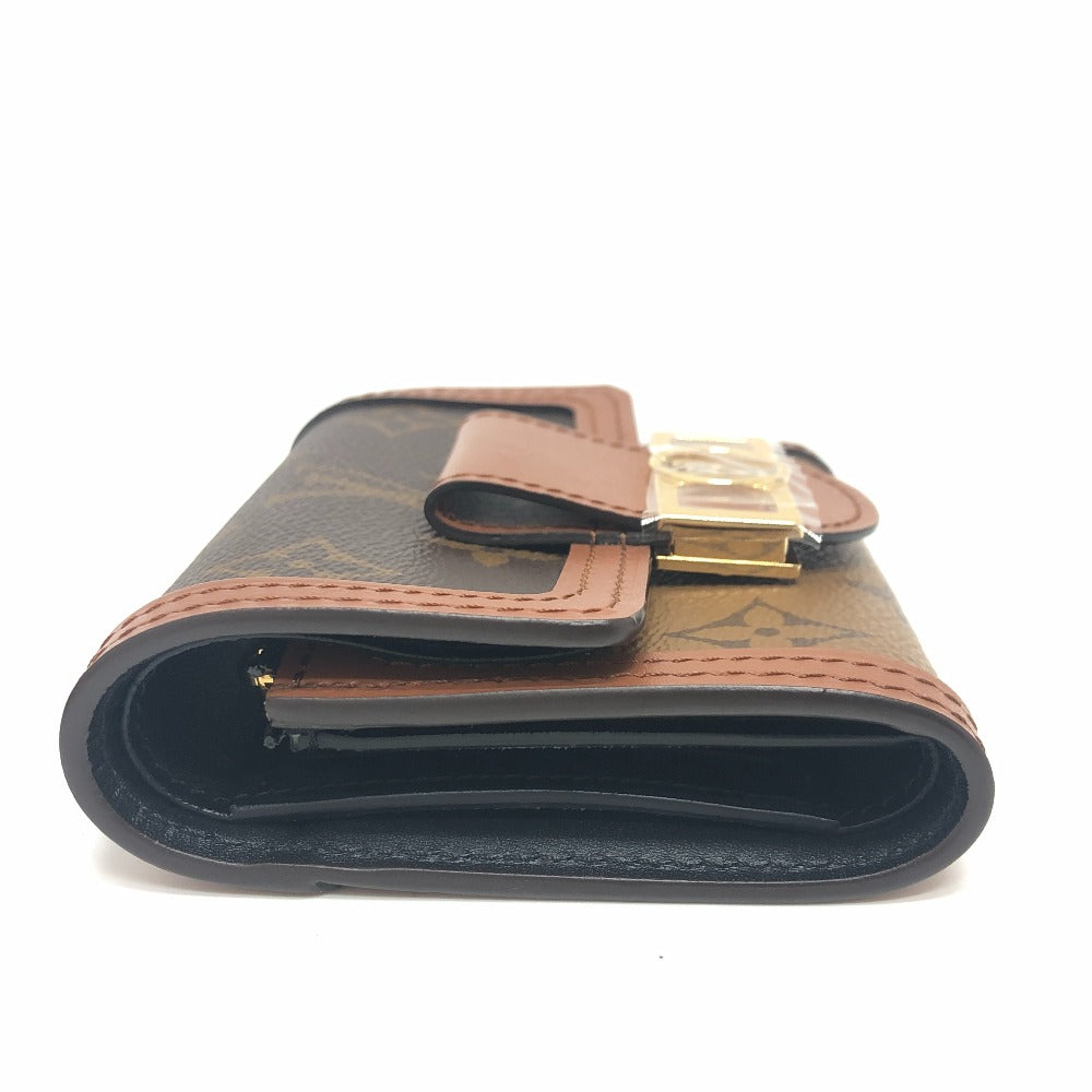 LOUIS VUITTON Trifold wallet M68725 Monogram reverse canvas Brown Portefeuille Dauphine