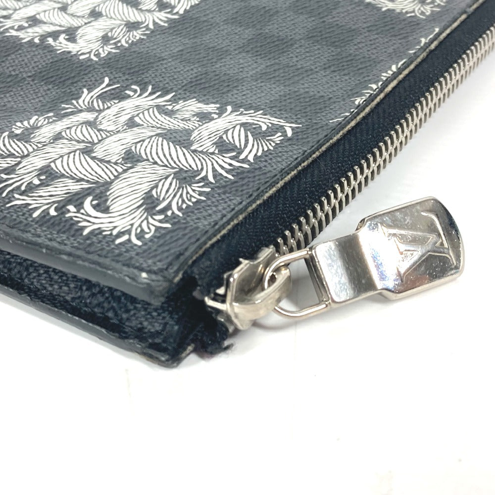 LOUIS VUITTON Clutch bag N61231 Damier Grafitto Canvas black Damier Grafitte Pochette Jules PM mens
