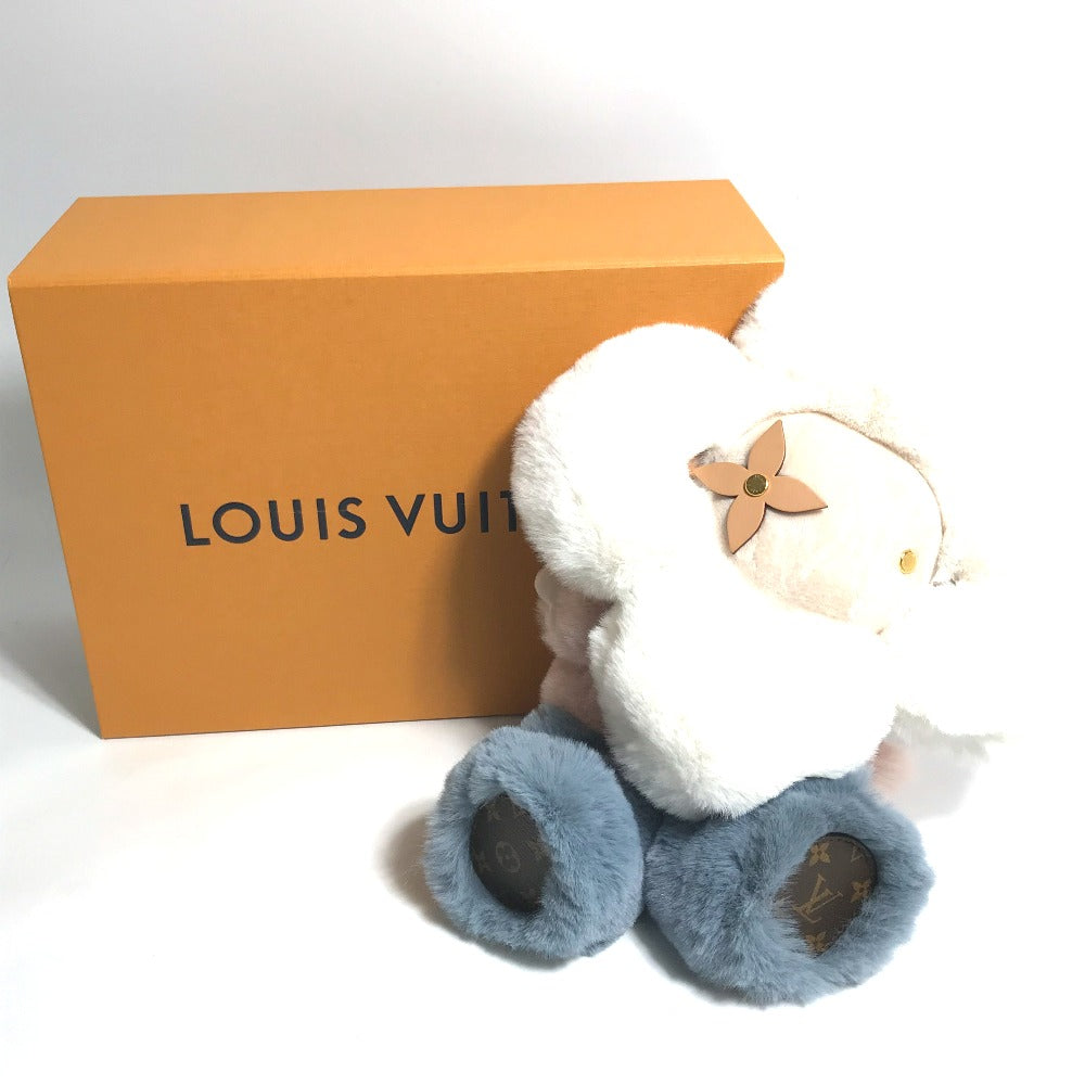 LOUIS VUITTON Plush Doll GI0445 Leather, Plush white Dudu Vivienne Women