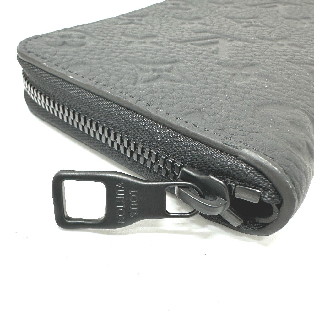 LOUIS VUITTON Long Wallet Purse M69047 Taurillon Clemence Leather black Monogram Zippy wallet Vertical mens