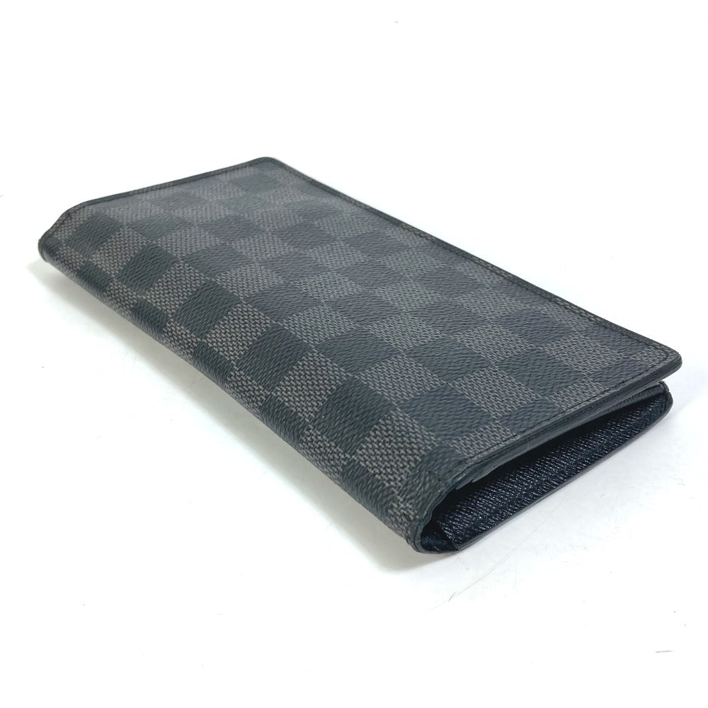 LOUIS VUITTON Long Wallet Purse N62655 Damier Grafitto Canvas black Damier Grafitte Portefeuille Brazza mens
