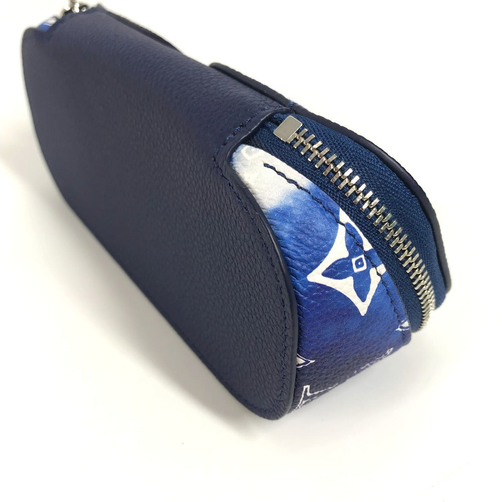 LOUIS VUITTON glasses case GI0764 leather blue monogram bandana Etui Lunet GM unisex(Unisex)