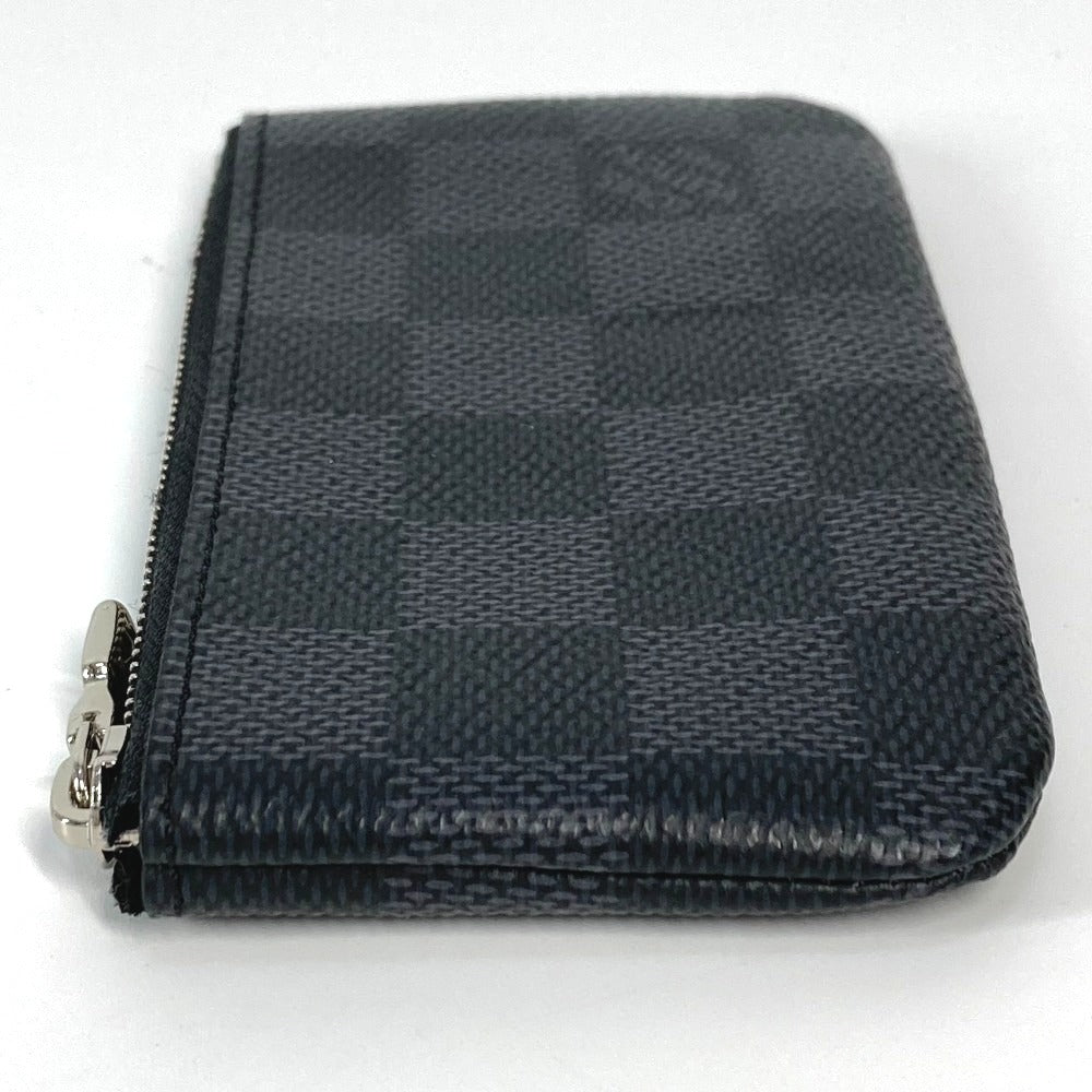 LOUIS VUITTON Coin case N60155 Damier Grafitto Canvas black Damier Grafitte Card Key case Key holder Pochette Cle mens(Unisex)