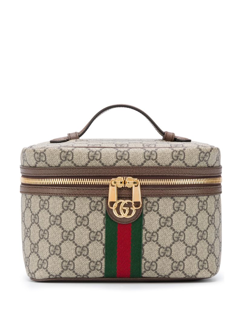 Gucci Leather Canvas Handbag