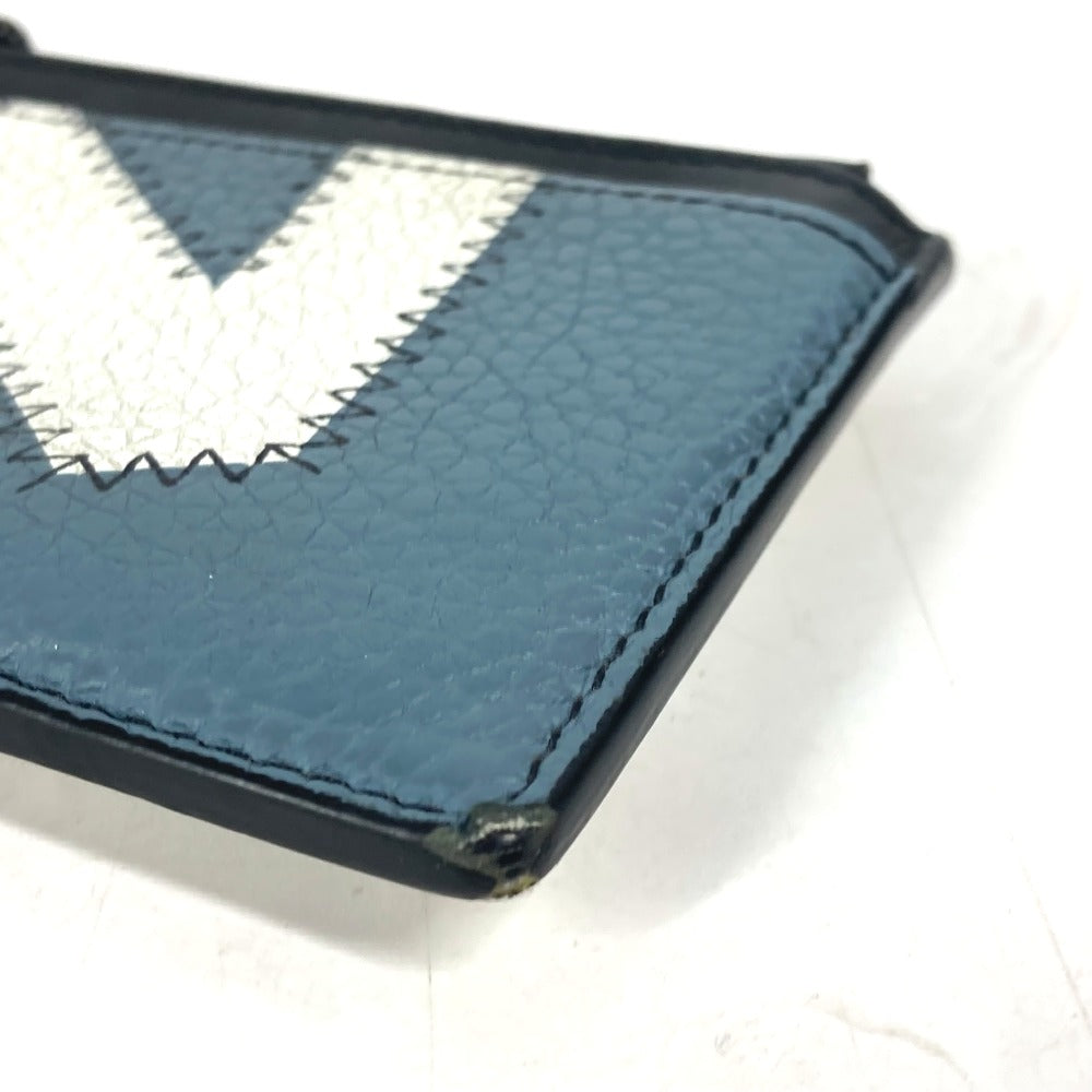 LOUIS VUITTON Coin case M81314 leather blue Coin card holder mens