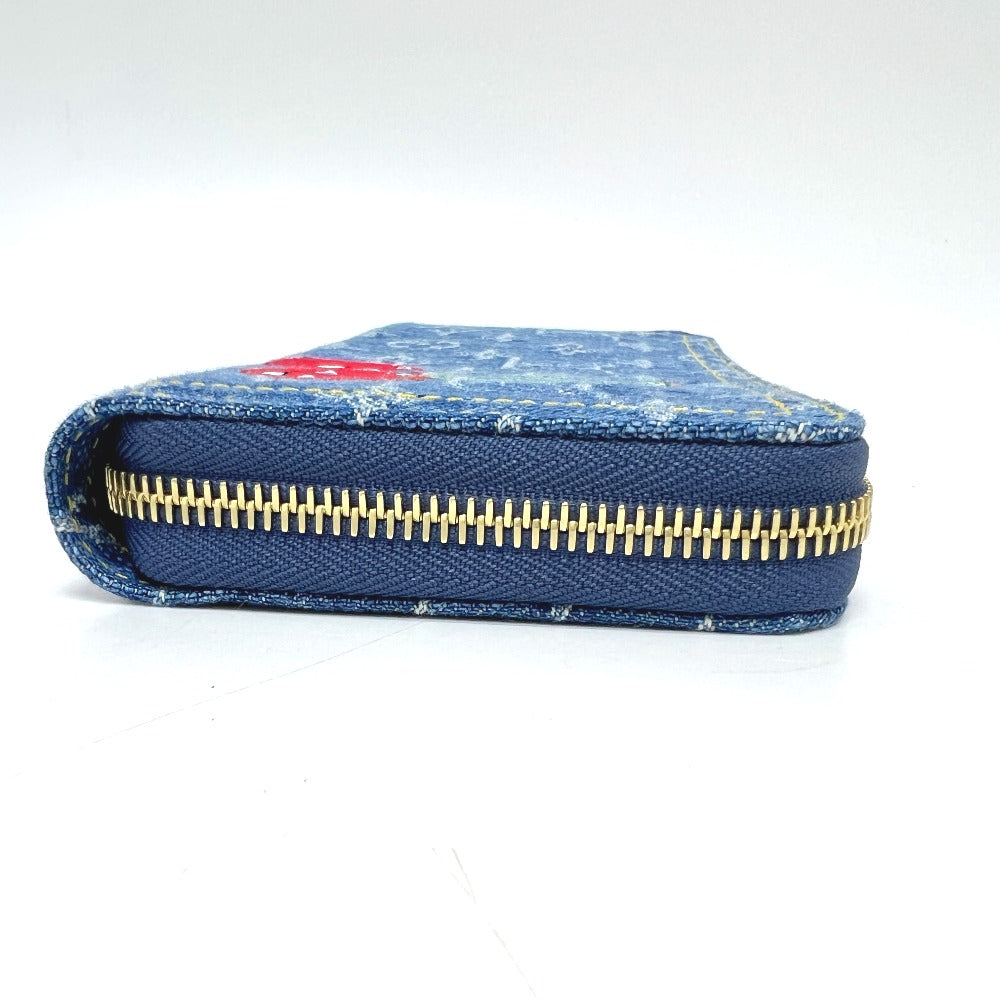 LOUIS VUITTON Long Wallet Purse M23161 Monogram denim blue Takashi Murakami collaboration monogram denim LV × TM Zippy wallet