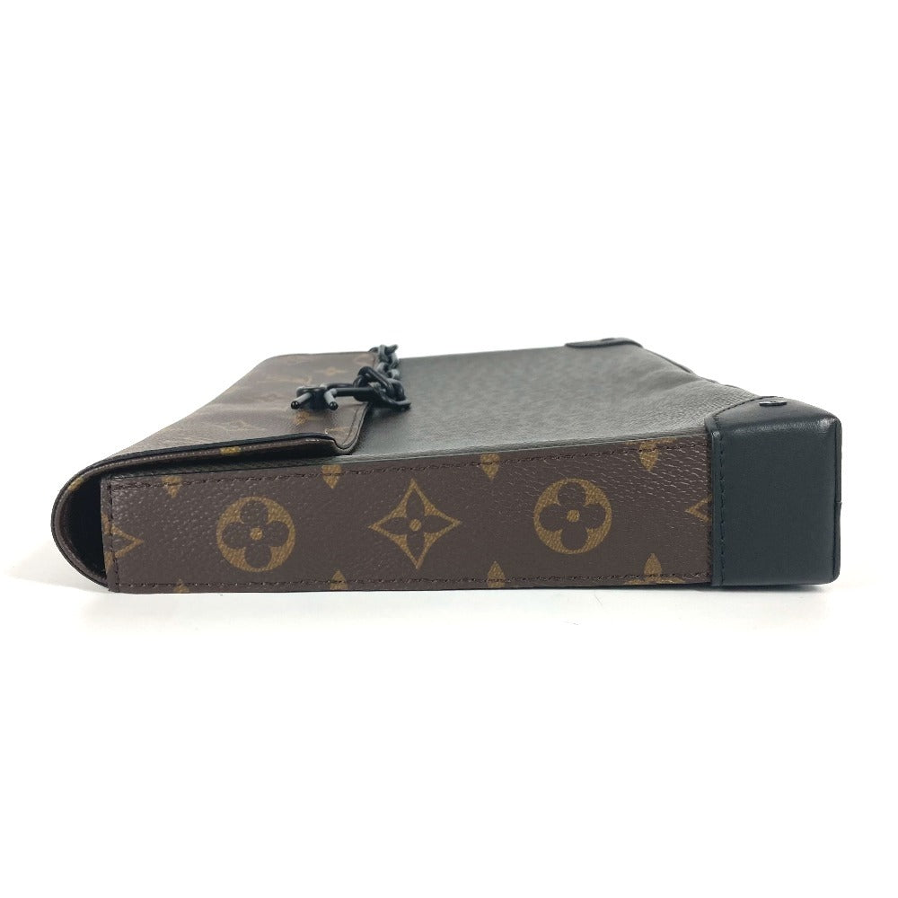 LOUIS VUITTON Clutch bag M30583 Taiga Leather, Monogram Canvas khaki Taiga Monogram Pochette steamer mens