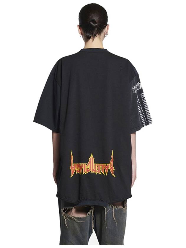 Luxury Balenciaga Trending 2026 Speed Hunter Upside Down Oversized Short Sleeve T-shirt Black