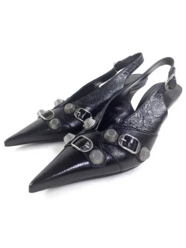 Luxury Balenciaga Trending 2026 Cagole Slingback Heels Black