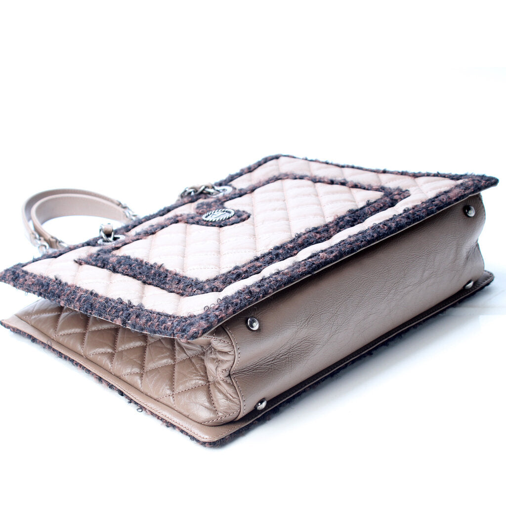 Chanel Tweed Trim Shopping Tote 20 Mil Bag