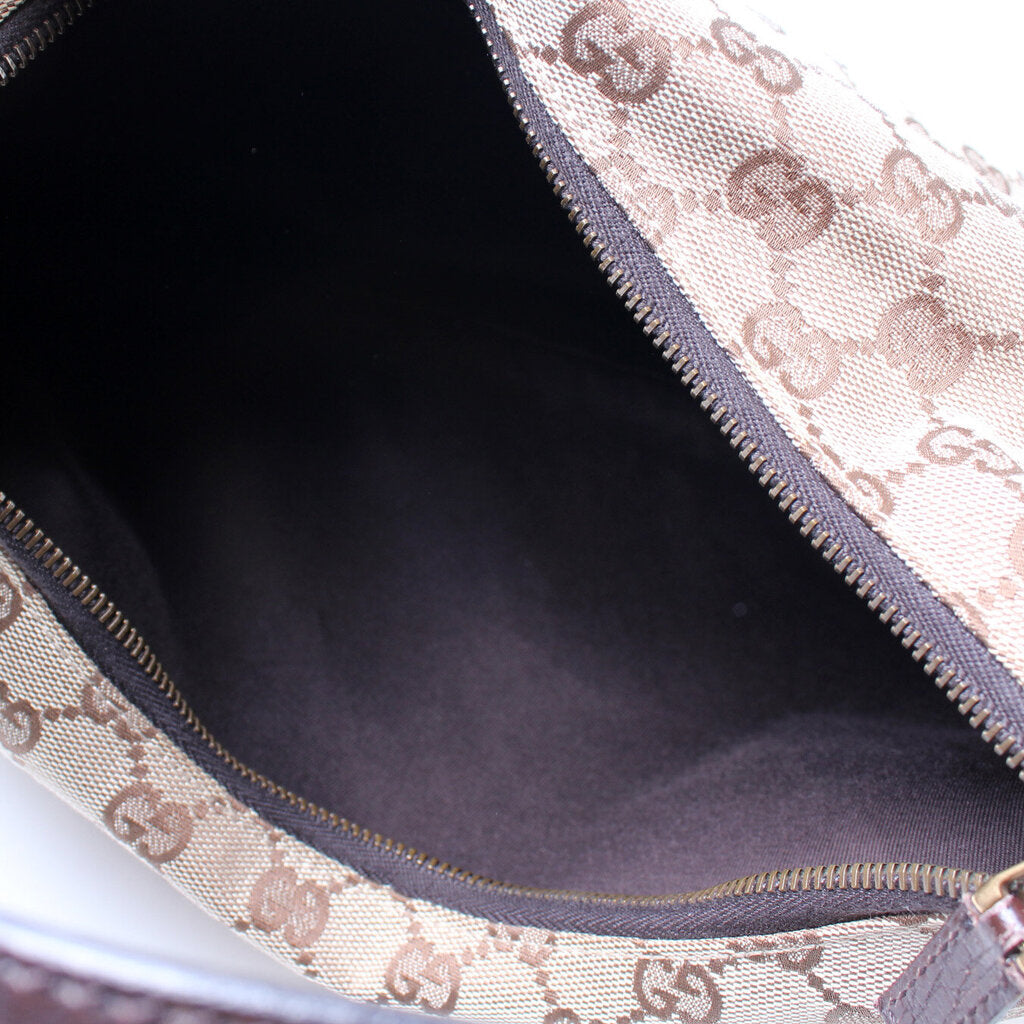 Gucci 115867 Horsebit GG Canvas Hobo Bag