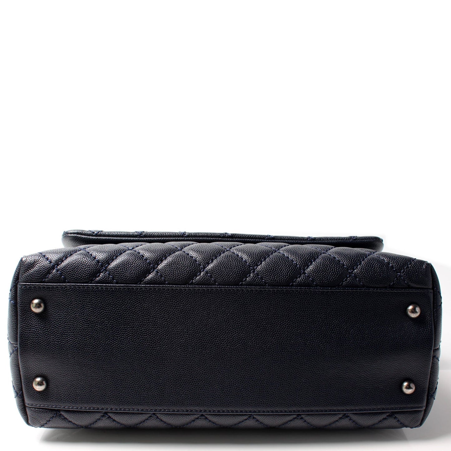 Chanel Flap Lizard Embossed Top Handle Caviar 21M Bag