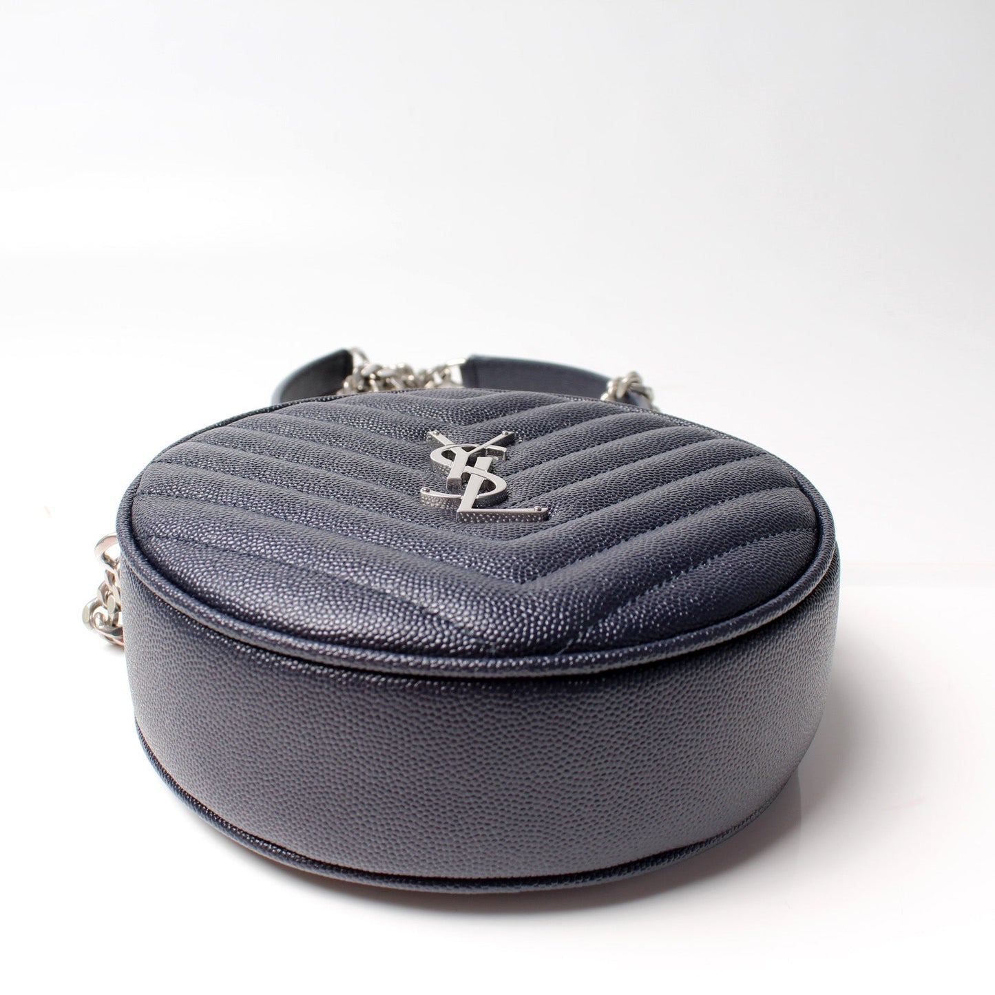 Saint Laurent Vinyle Round Camera Grain Bag
