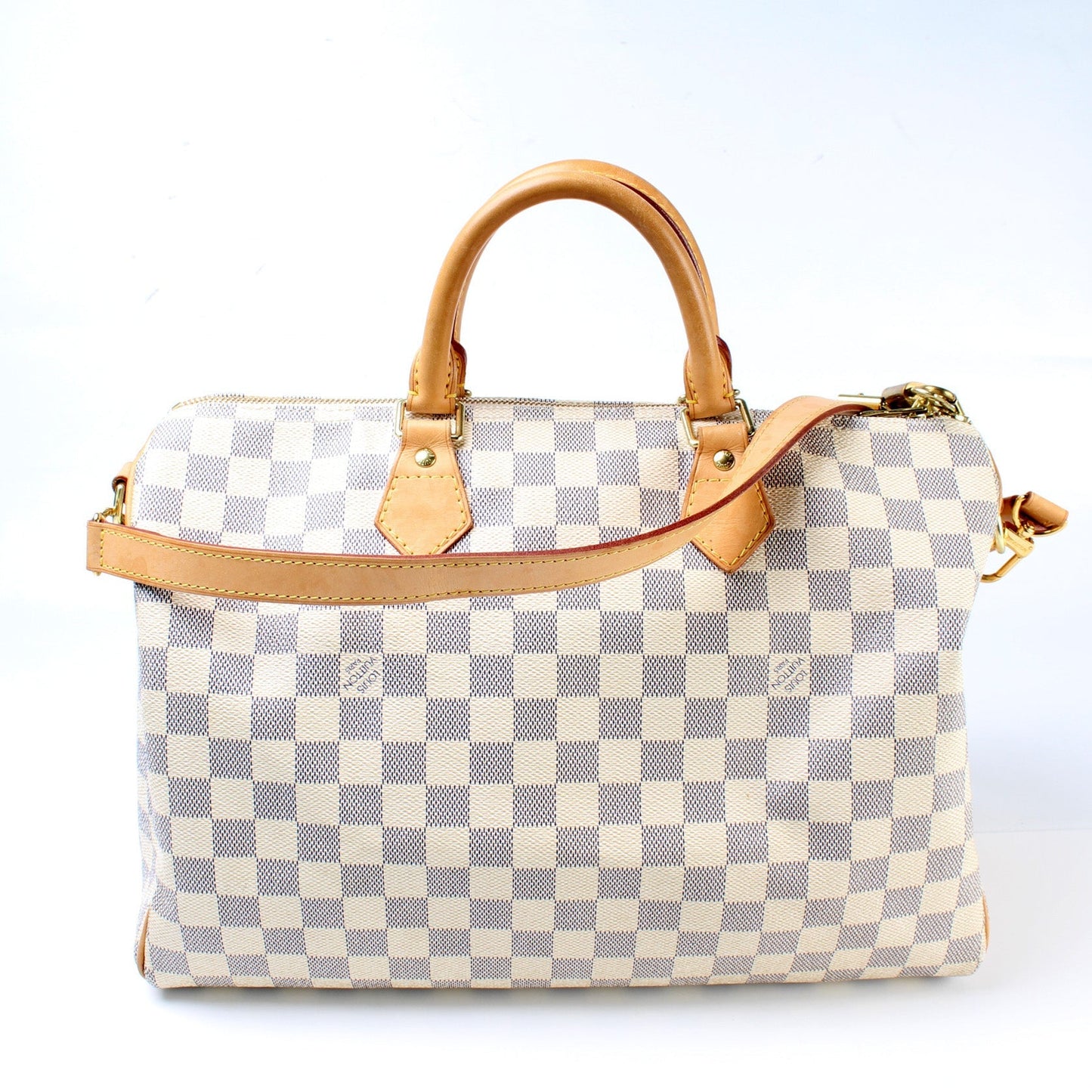 Louis Vuitton Speedy 35 With Bandouliere Damier Azur