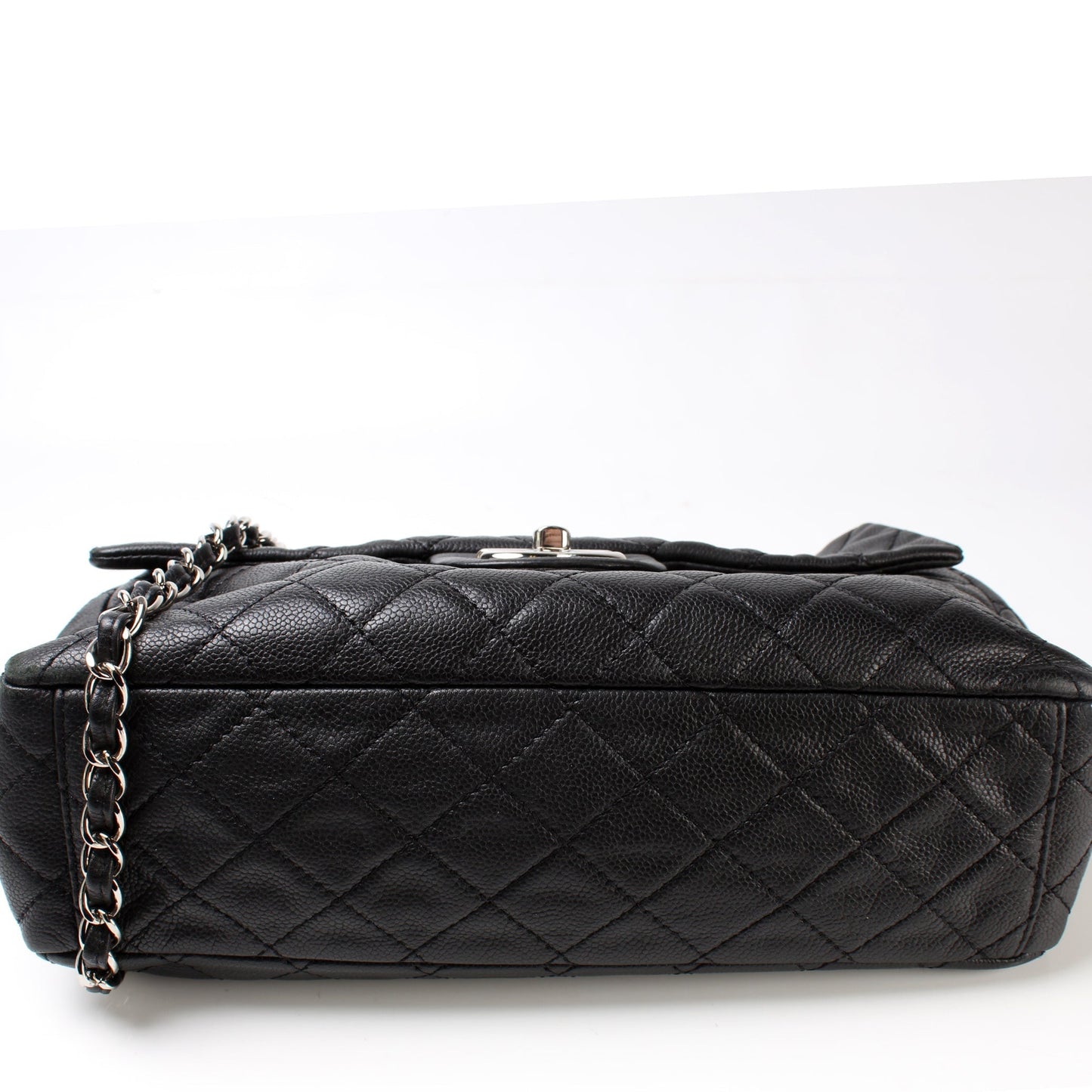 Chanel Washed Caviar Jumbo Single Flap 12M Bag