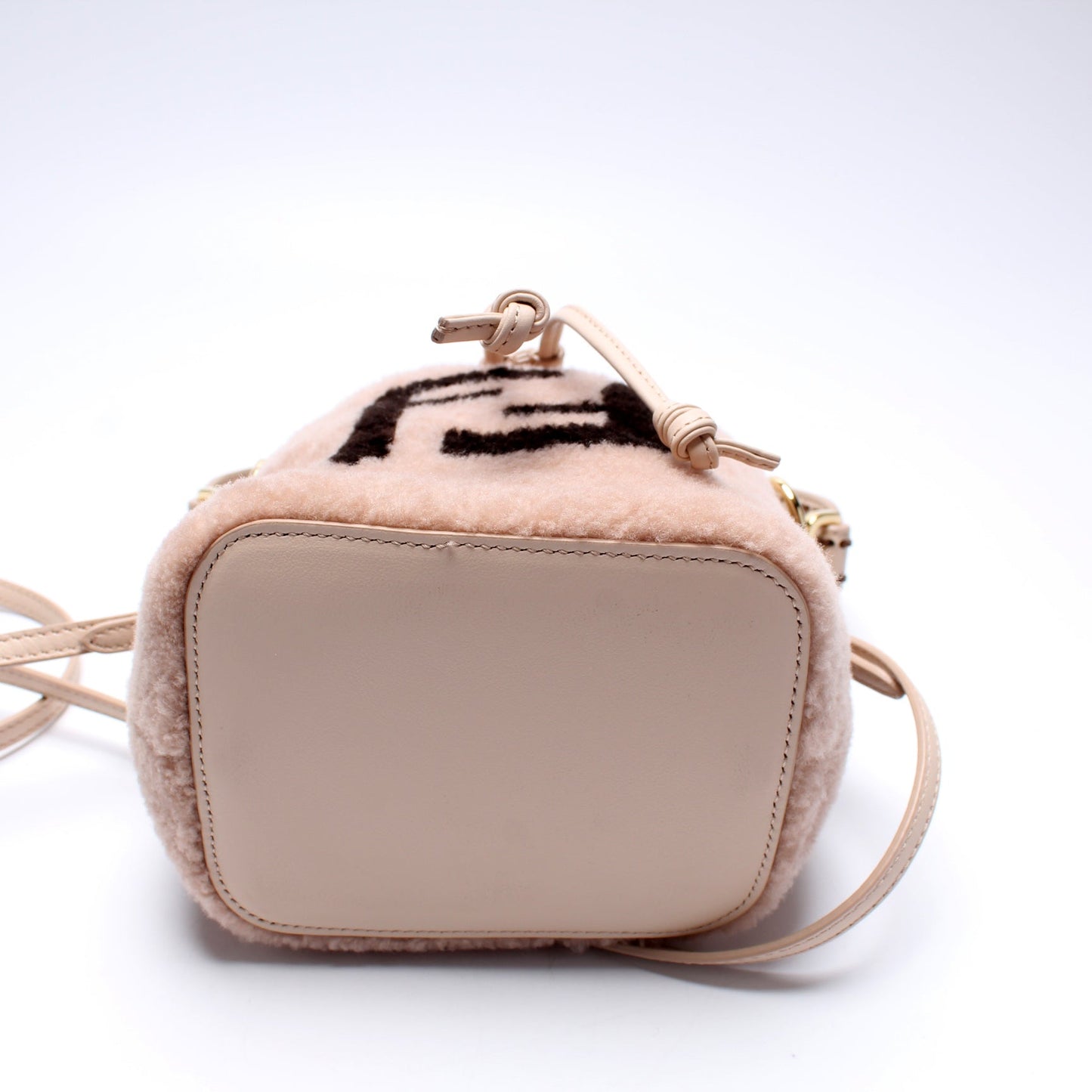 Fendi 8BS010 Mini Mon Tresor Bucket FF Shearling Bag