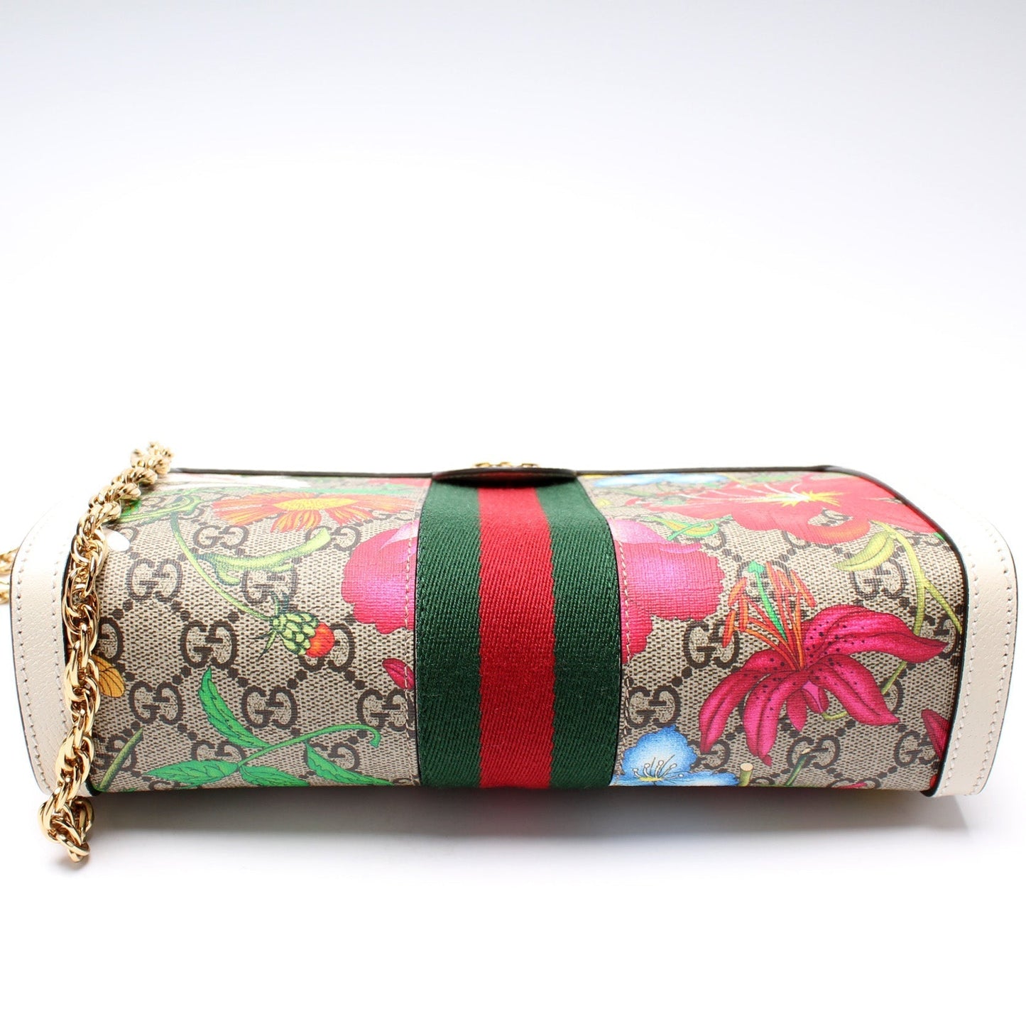 Gucci 503877 GG Supreme Flora Ophidia Small Chain Bag