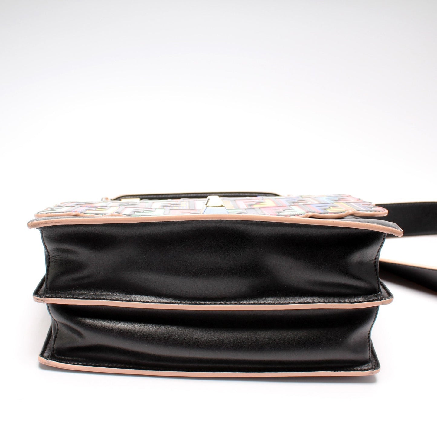 Fendi 8M0381 Kan I FF Patent Leather Small Bag