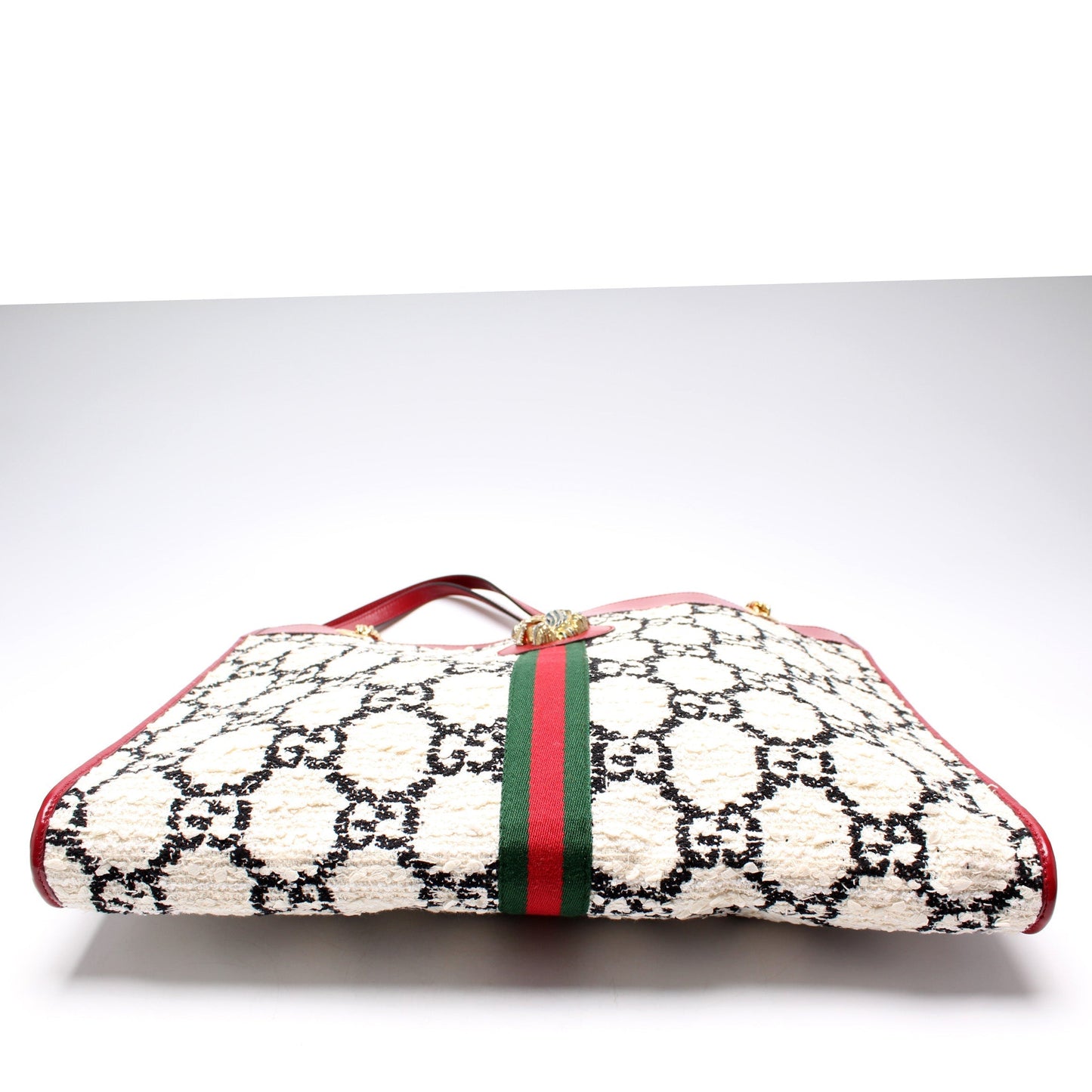 Gucci 537219 Tweed Rajah Chain GG Tote Bag