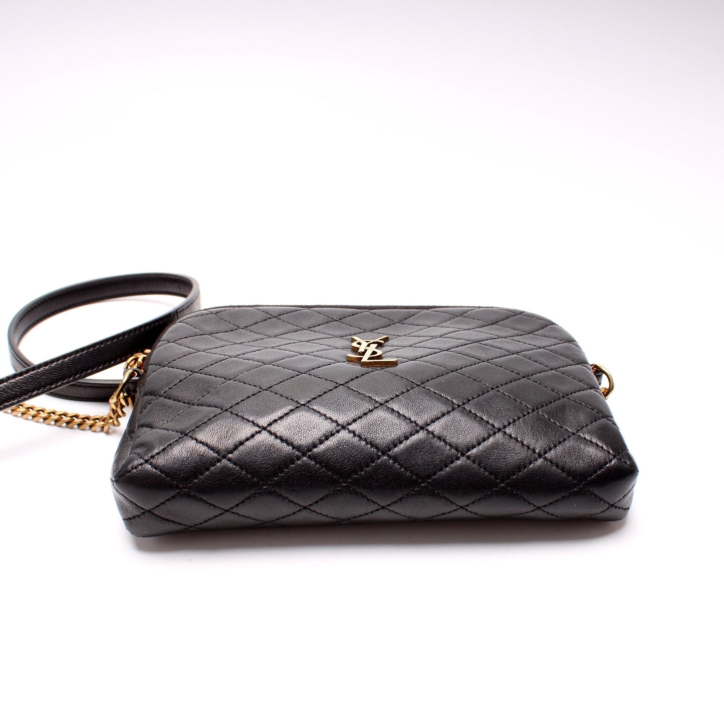 Saint Laurent 733667 Gaby Zip Pouch Quilted Lambskin Bag