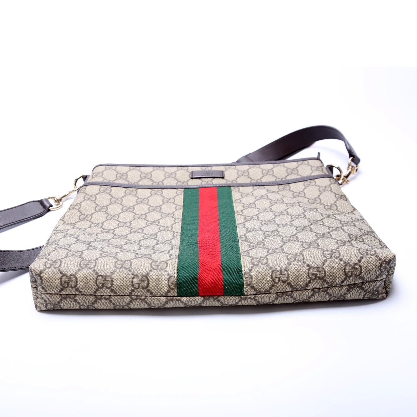 Gucci 388926 GG Supreme Flat Messenger Bag