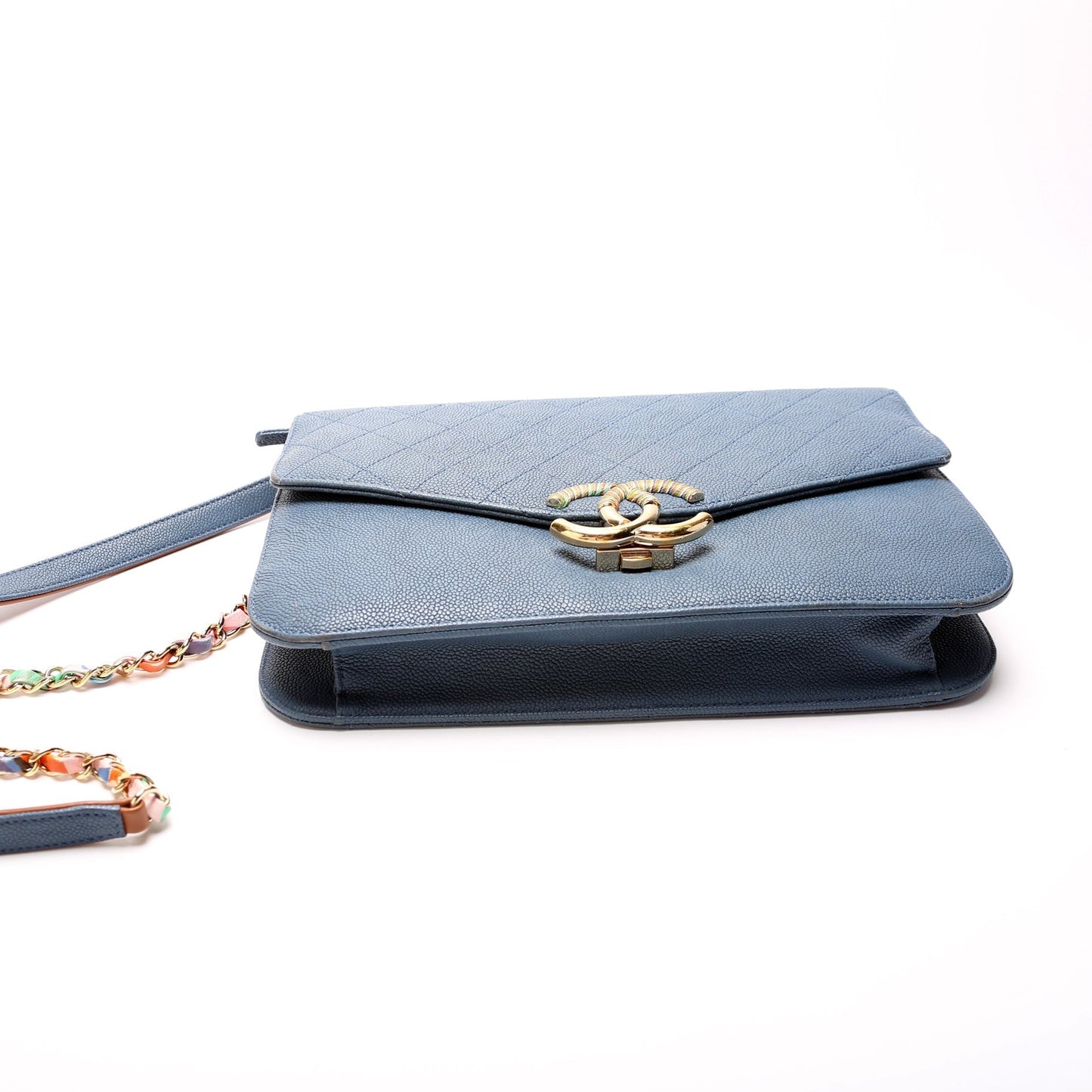 Chanel Thread Around Chain Flap Medium Caviar 23M Bag