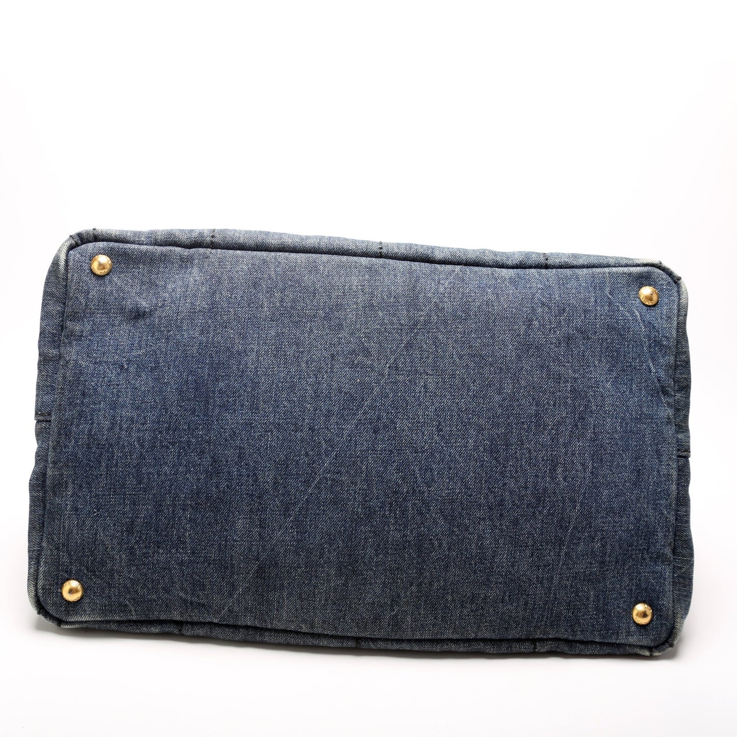 Prada Canapa Denim Canvas Large Tote Bag