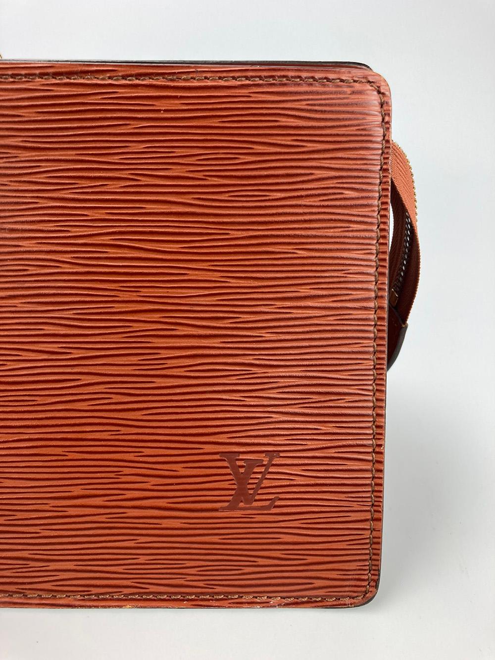 LOUIS VUITTON Brown Epi Sac Triangle Bag