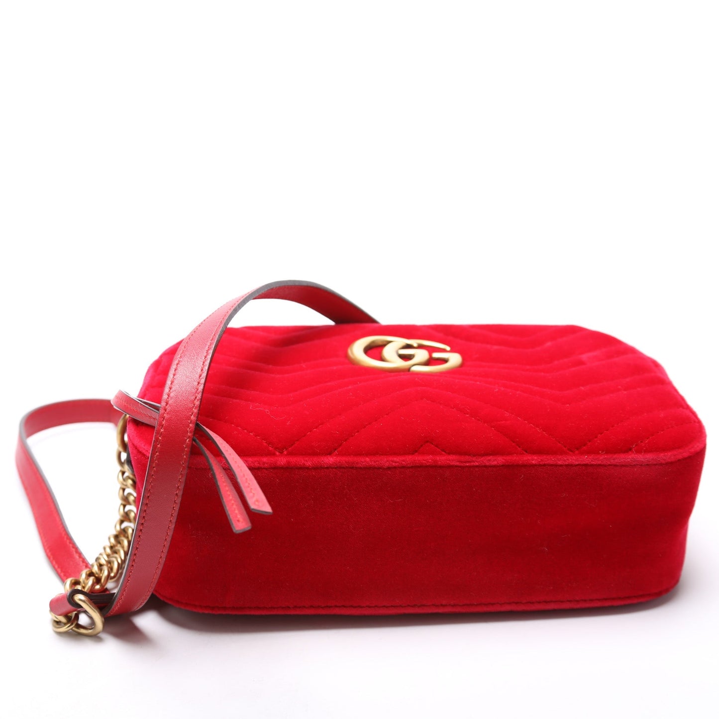 Gucci 447632 Marmont Small Velvet Camera Bag