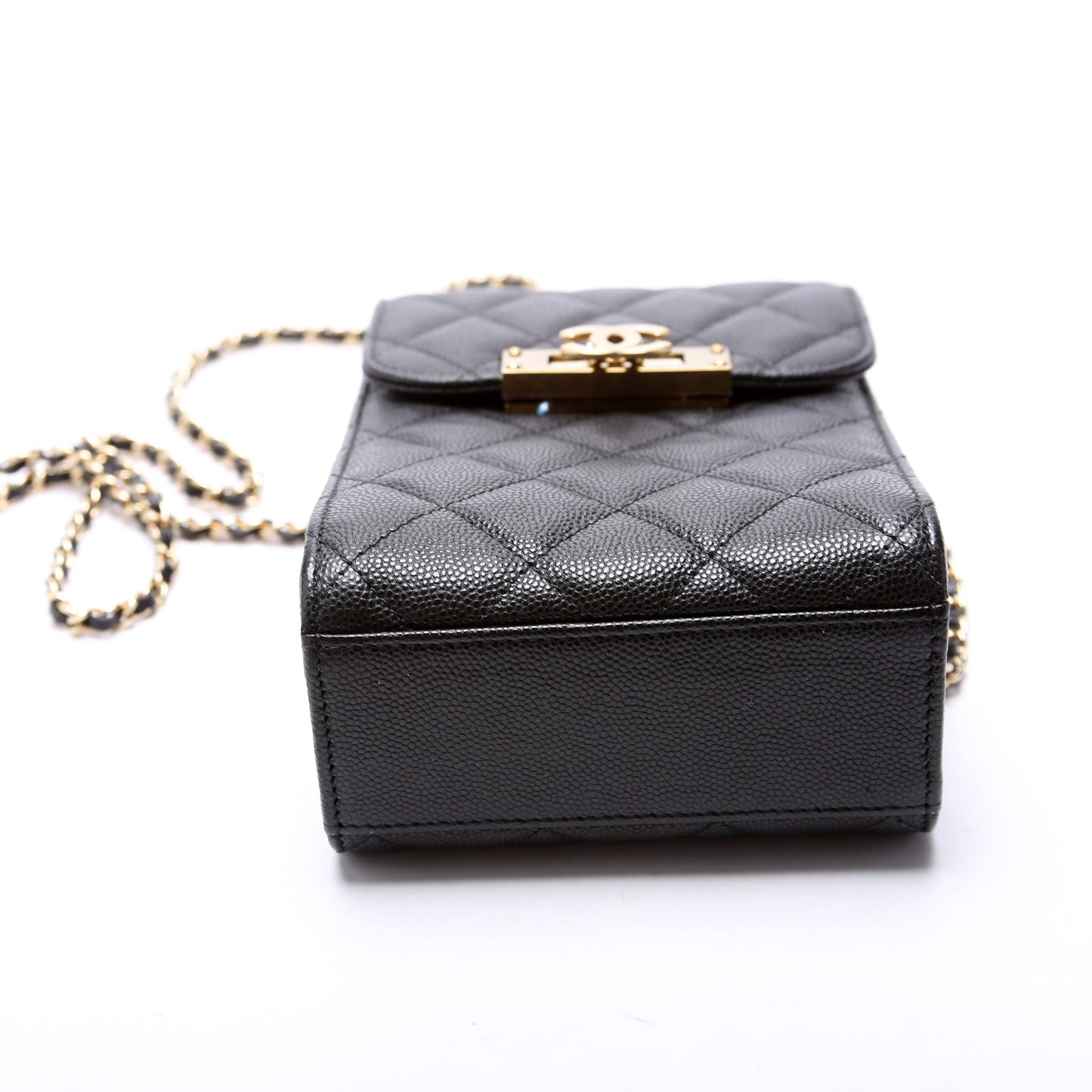 Chanel Golden Class Phone Holder Caviar 22M Bag