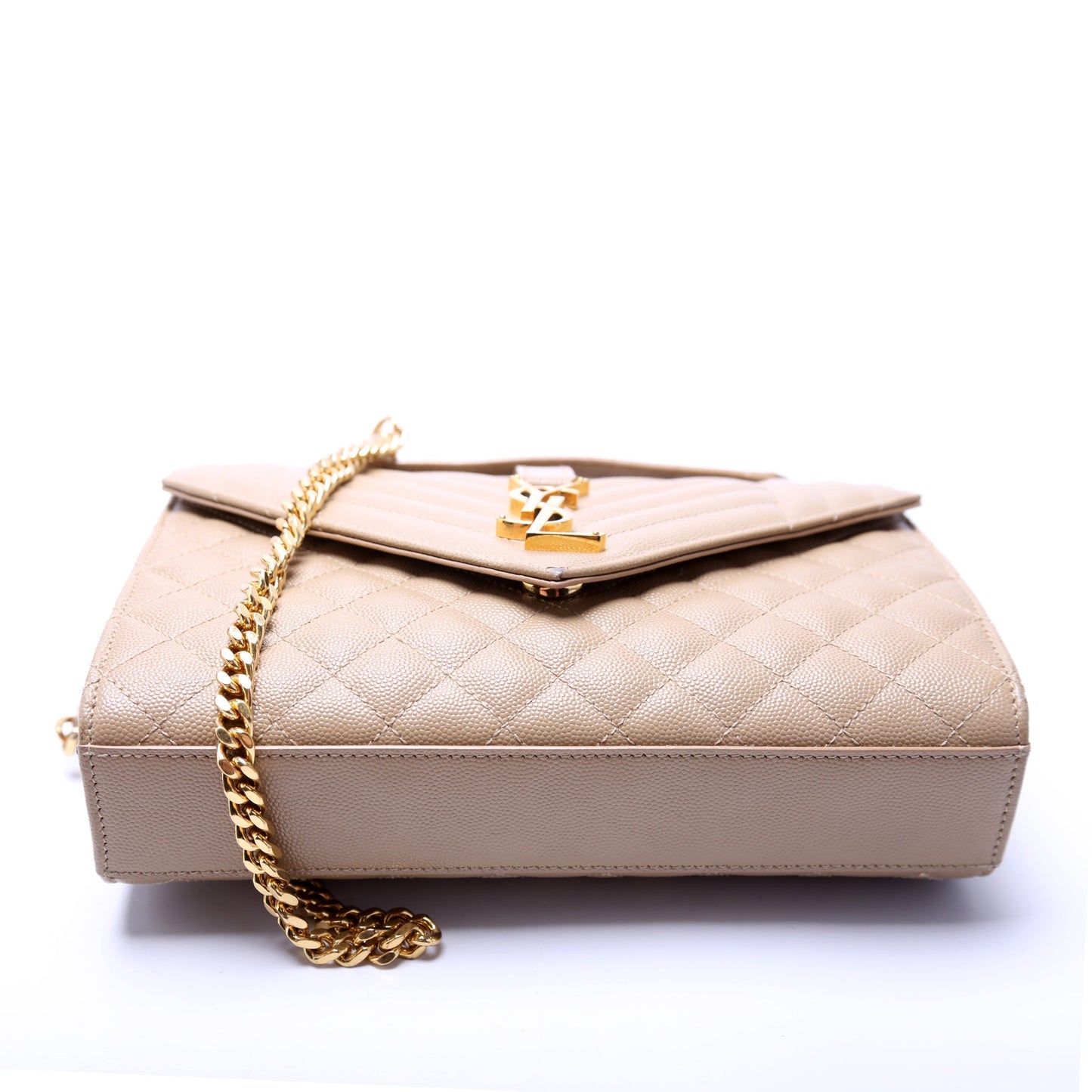 Saint Laurent Envelope Medium Grain Triquilt Bag