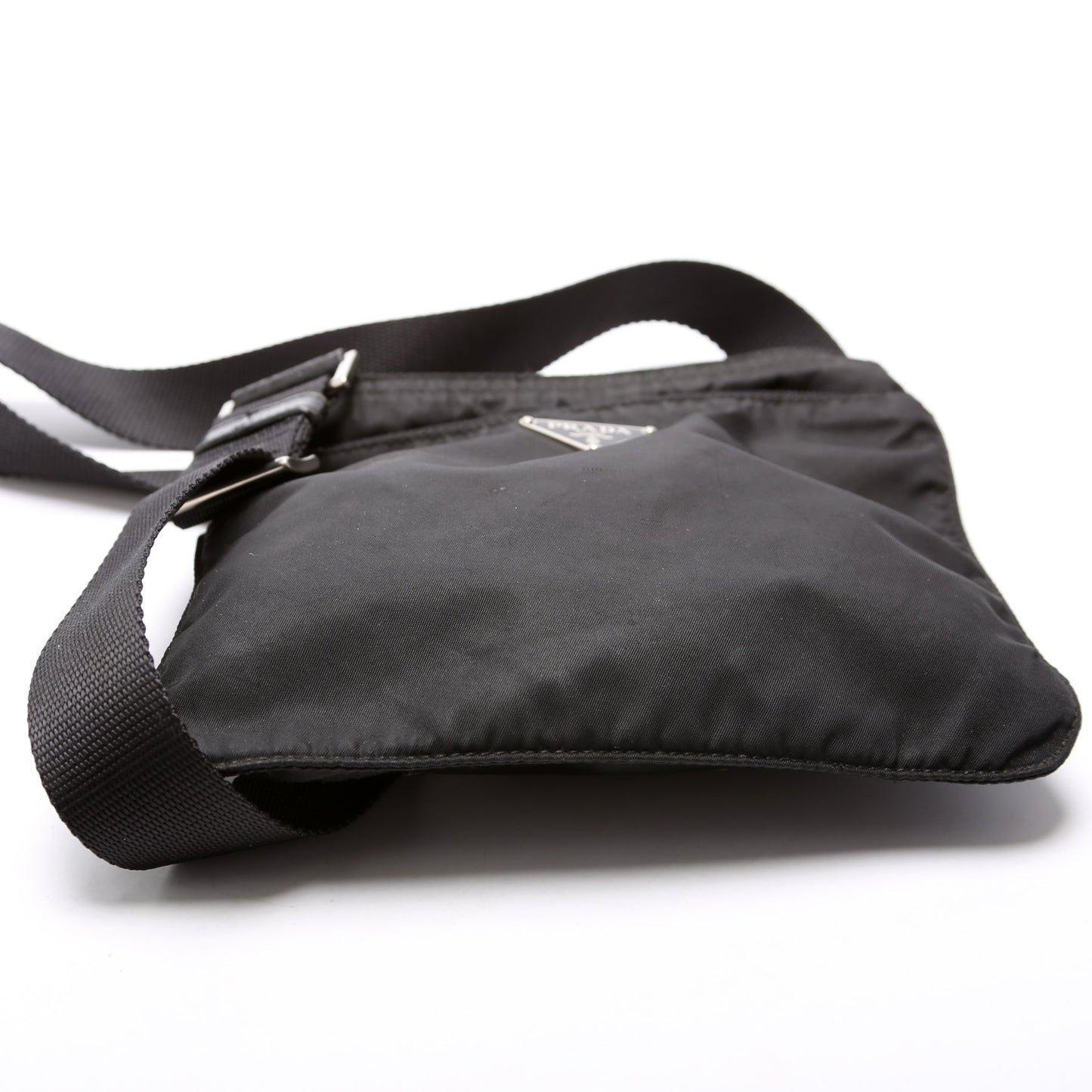 Prada Nylon Flat Small Messenger Bag