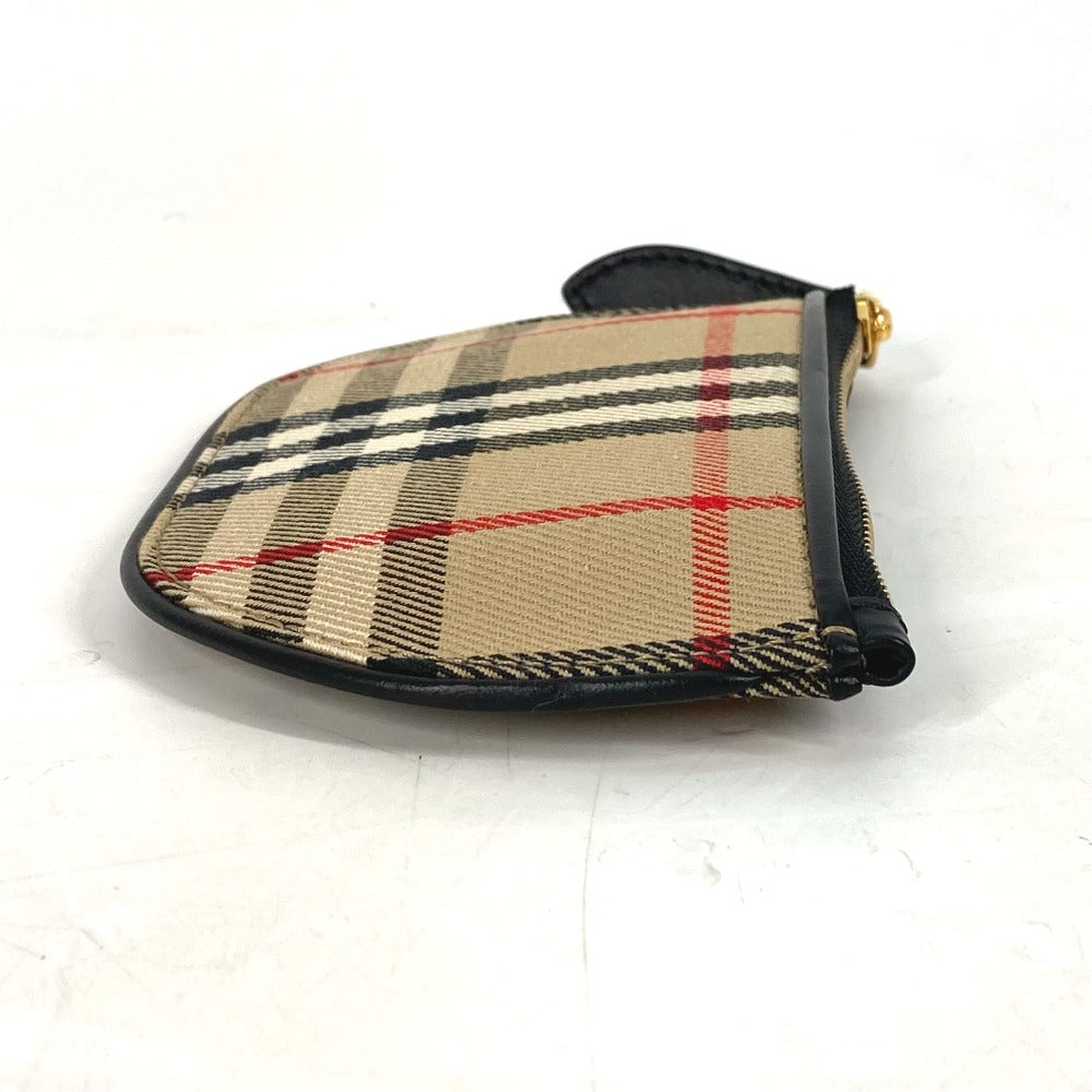 BURBERRY Coin case 8045031 Leather / canvas beige Coin Pocket Wallet Olympia Women