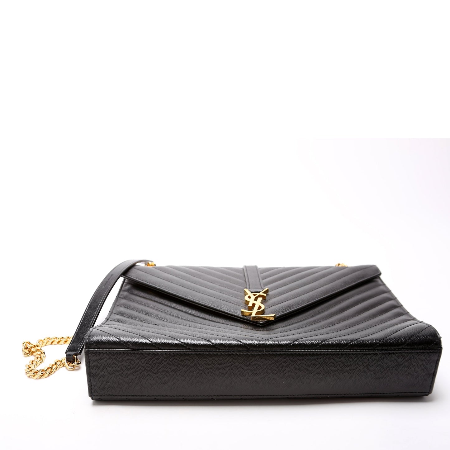Saint Laurent 396910 Envelope Chevron Large Bag