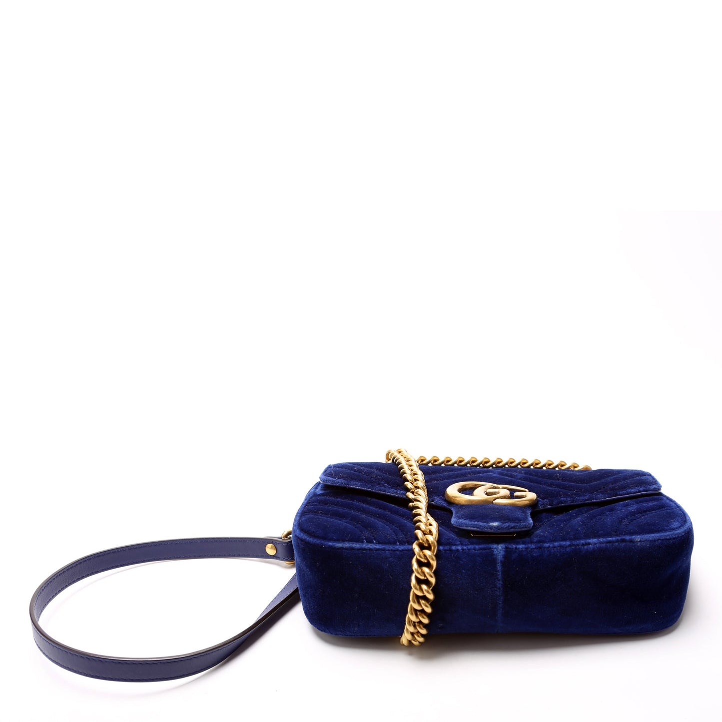 Gucci 446744 Marmont Shoulder Mini Velvet Flap Bag