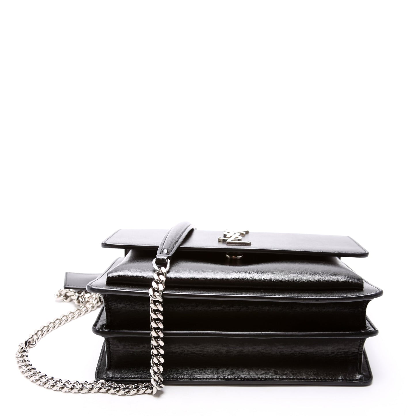 Saint Laurent SUNSET MED SMOOTH LTH 442906 BLACK (A) Bag