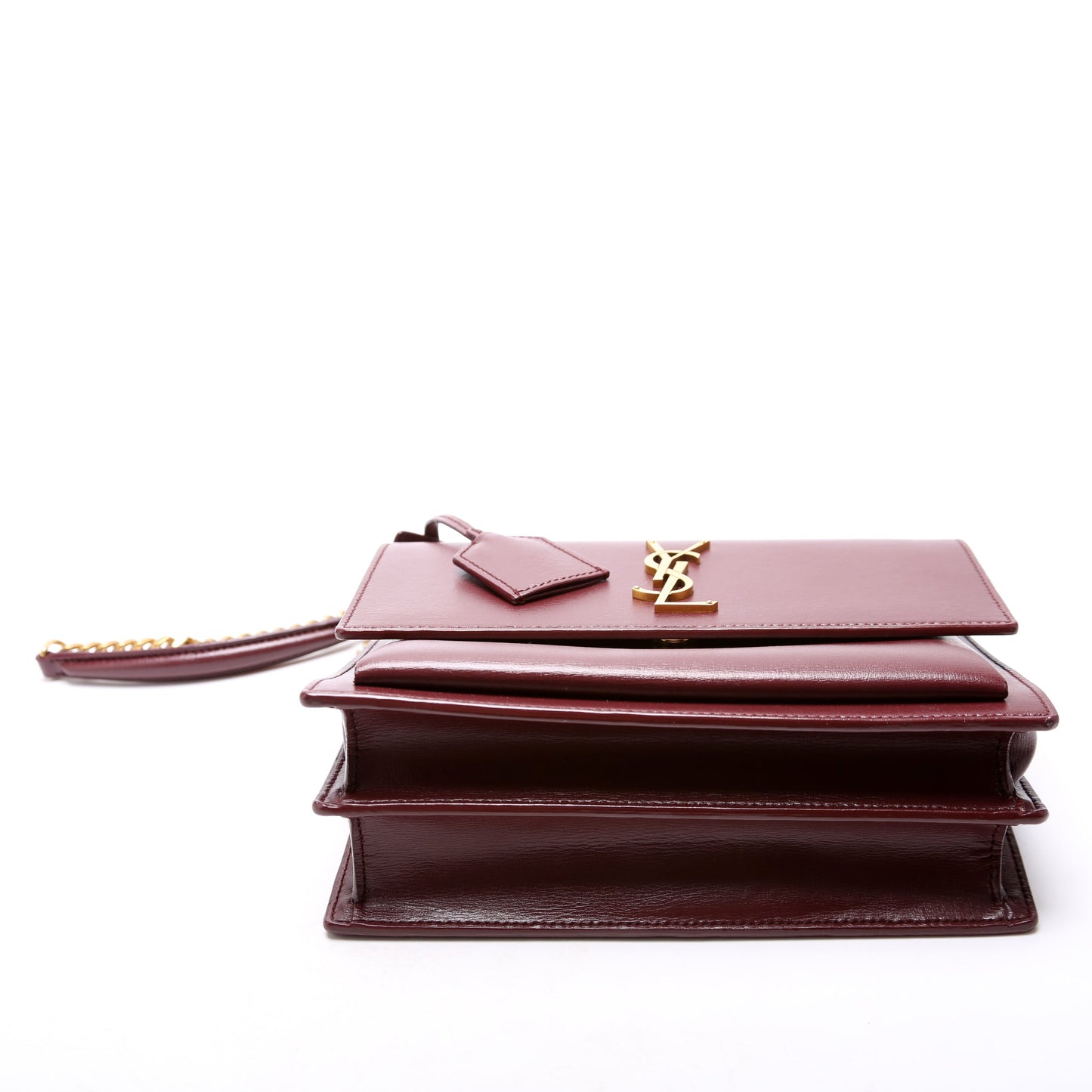 Saint Laurent Sunset Medium Smooth Leather 442906 Burgundy Bag