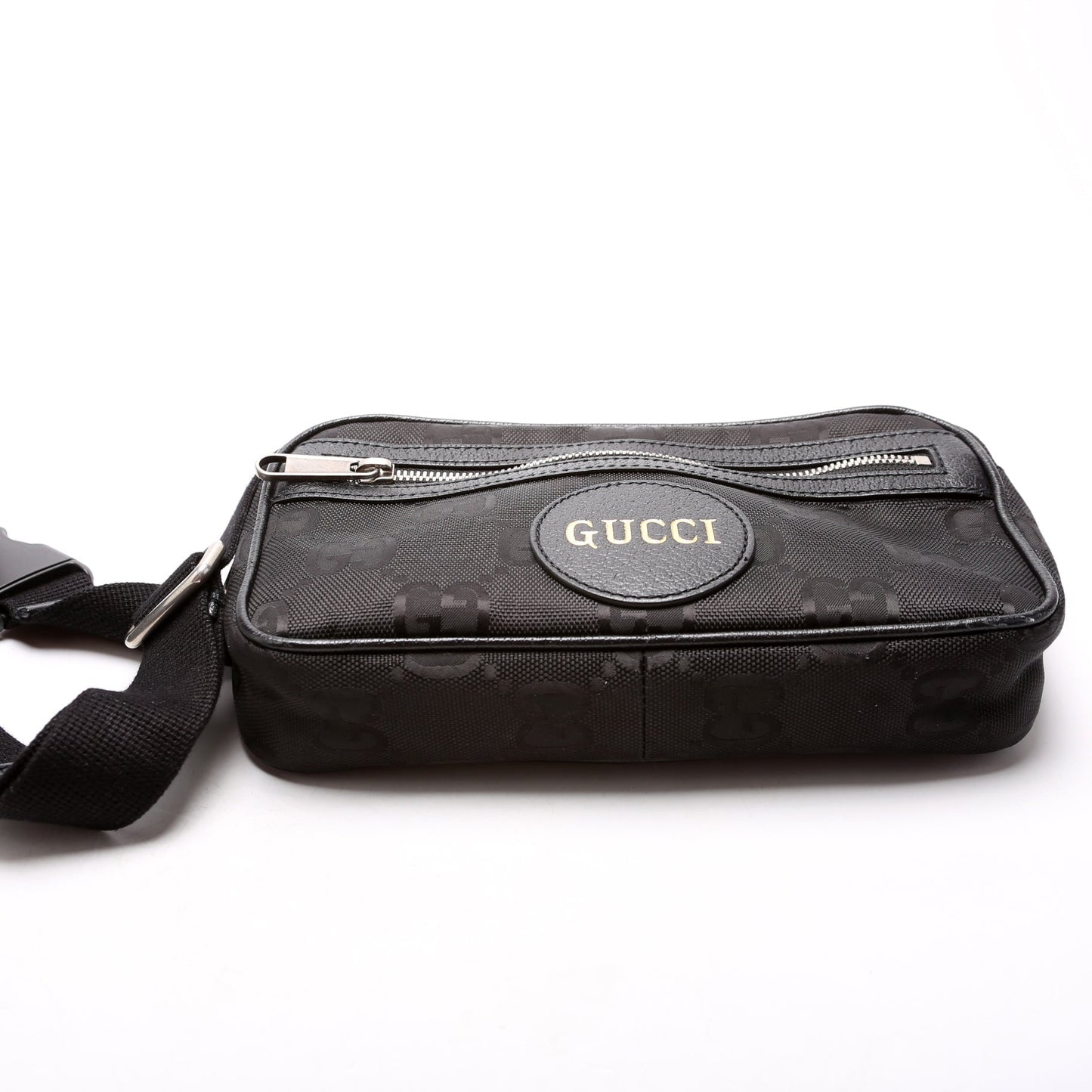 Gucci 631341 Nylon Off the Grid Logo Belt Black Bag