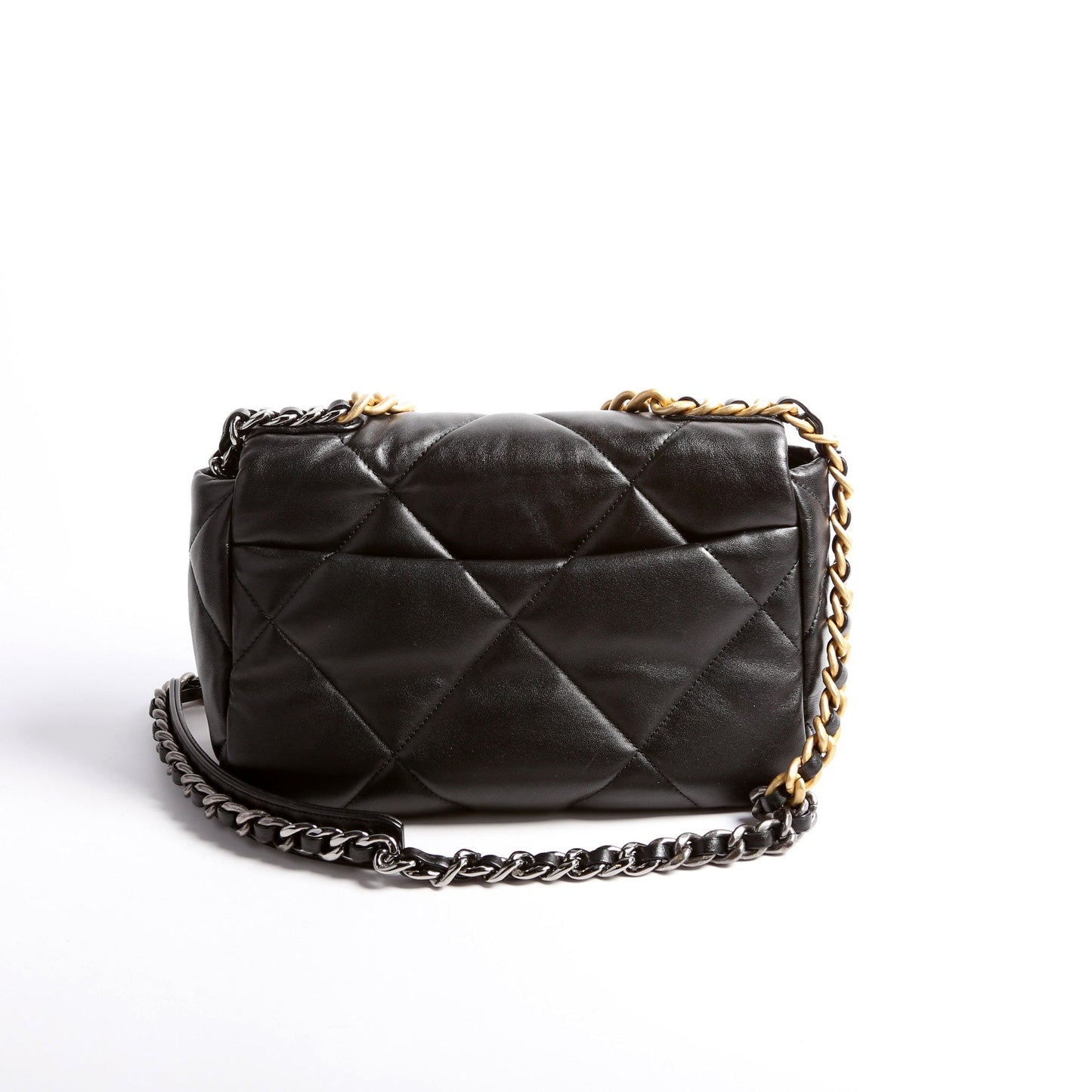 Chanel Quilted Goatskin 19 Medium Flap RFID Black Bag