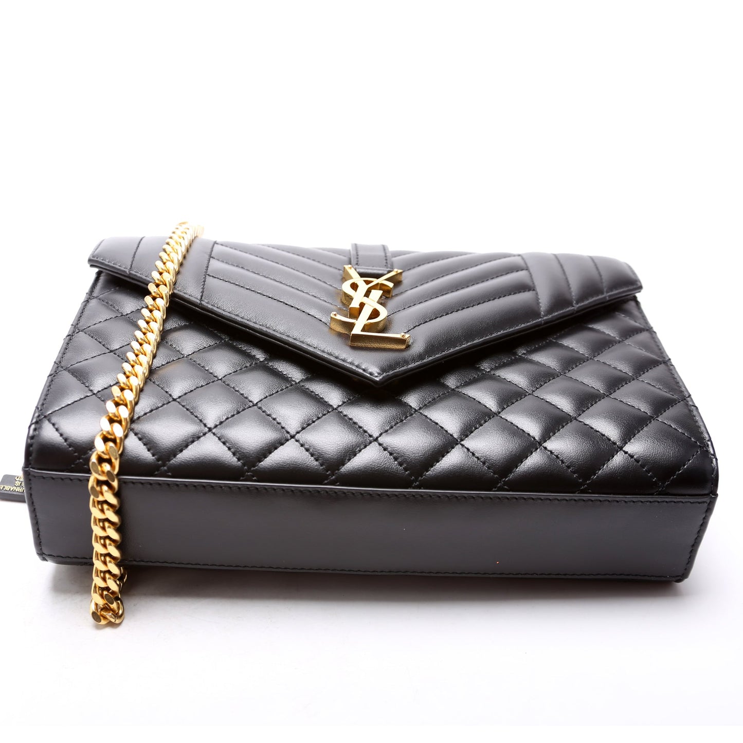 Saint Laurent Envelope Medium Tri-Quilt Black Bag