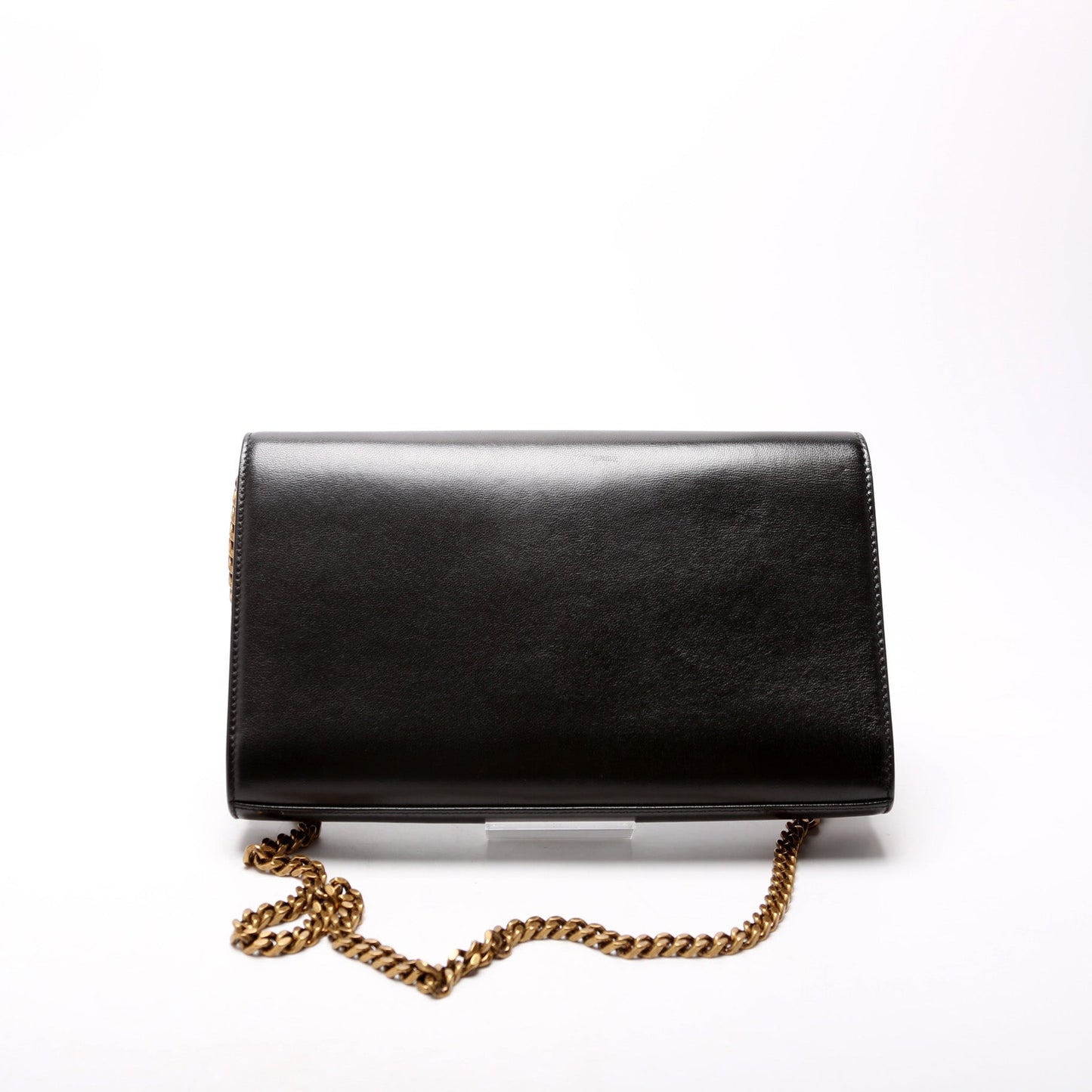 Saint Laurent Cassandre Chain Wallet Black Bag
