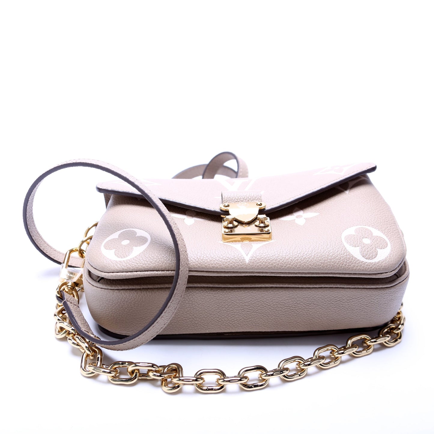 Louis Vuitton Pochette Metis East West Bicolor Empreinte Taupe