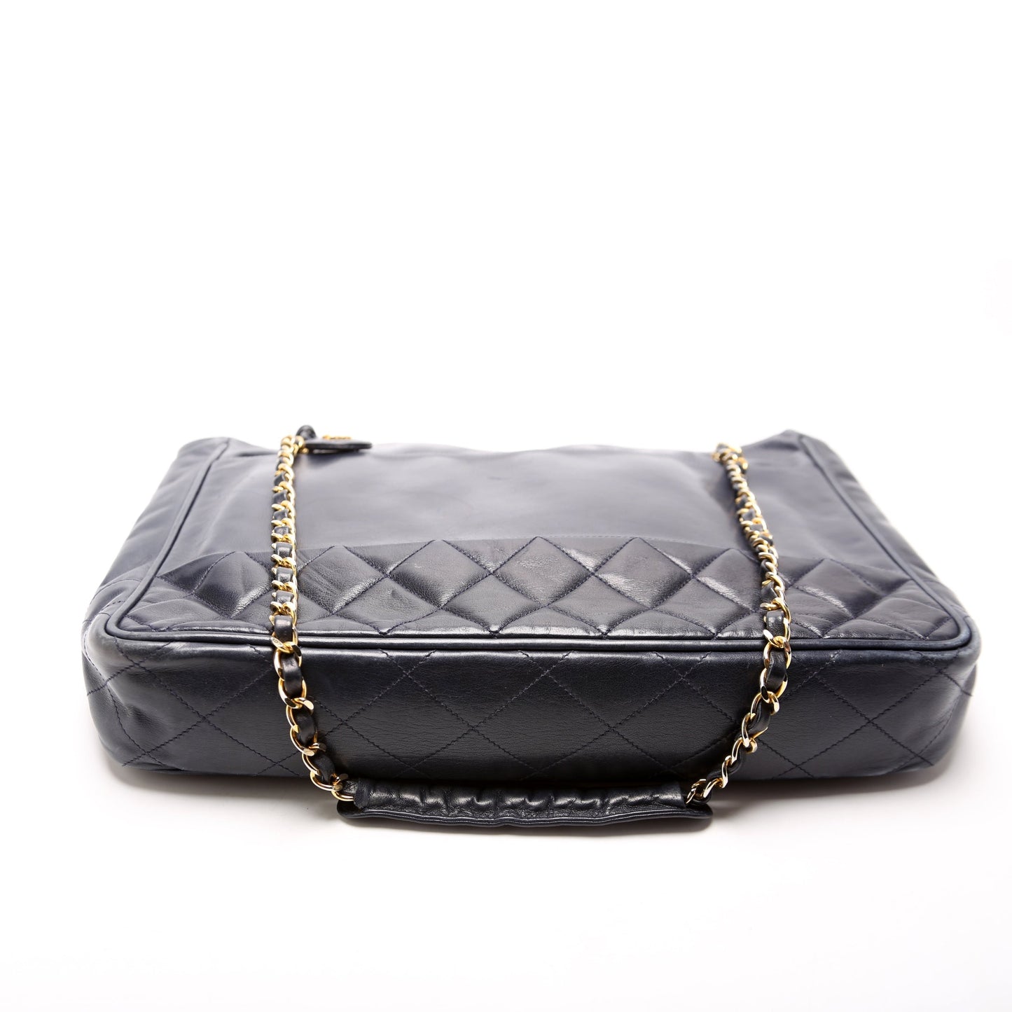 Chanel Vintage Shoulder Lambskin Navy Bag