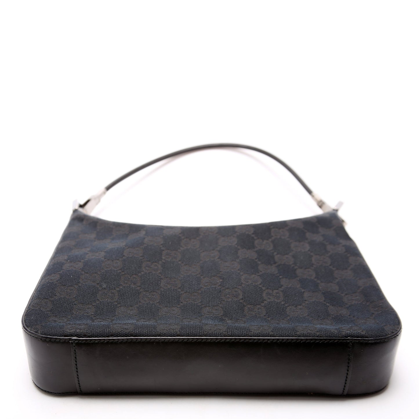 Gucci 001 3812 GG Canvas Small Hobo Black Bag