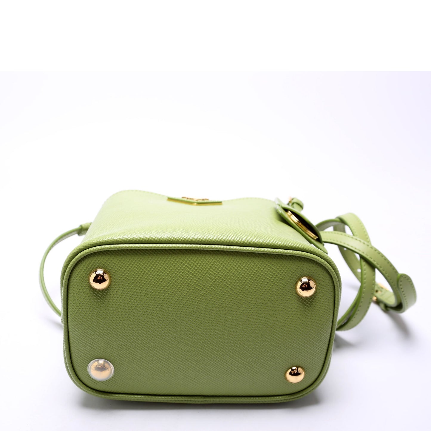 Prada 1BA217 Saffiano Cuir Small Panier Green Bag