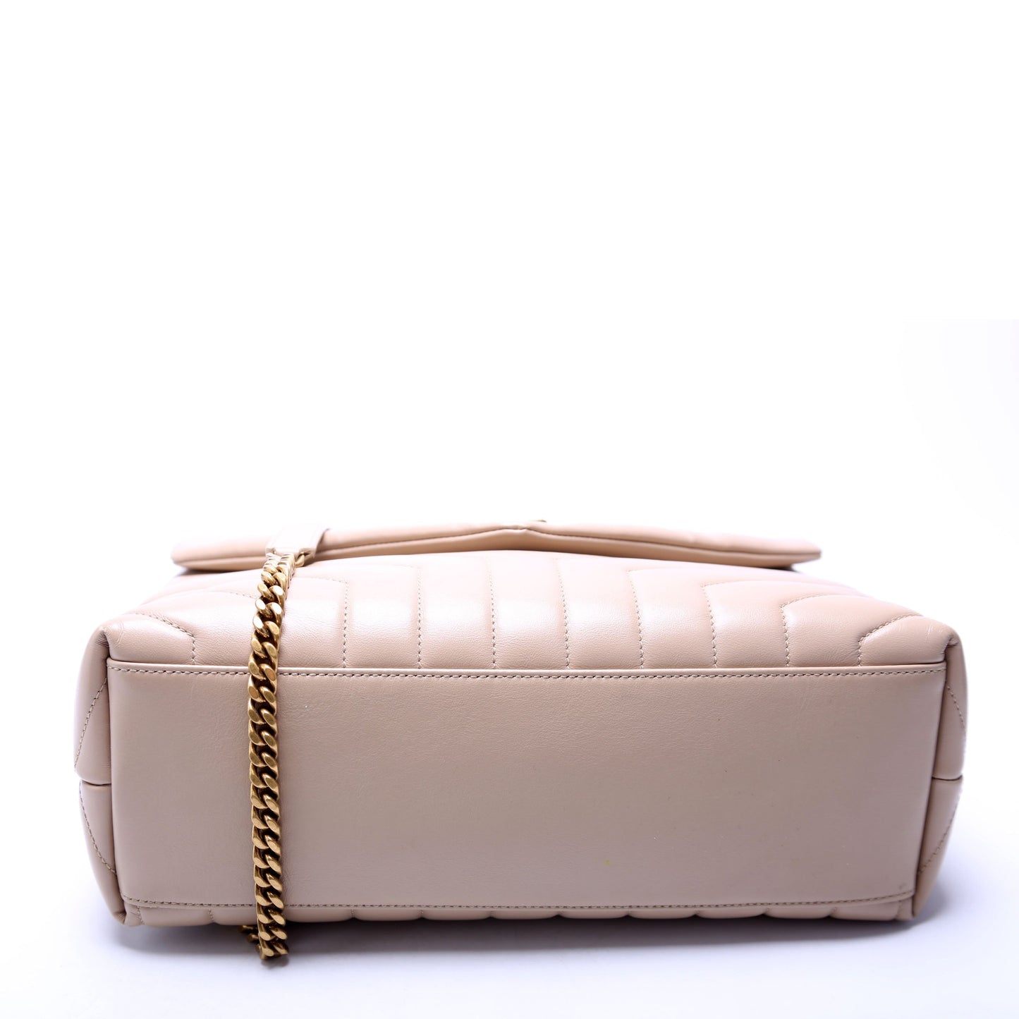 Saint Laurent Loulou Medium Quilted 574946 Tan Bag