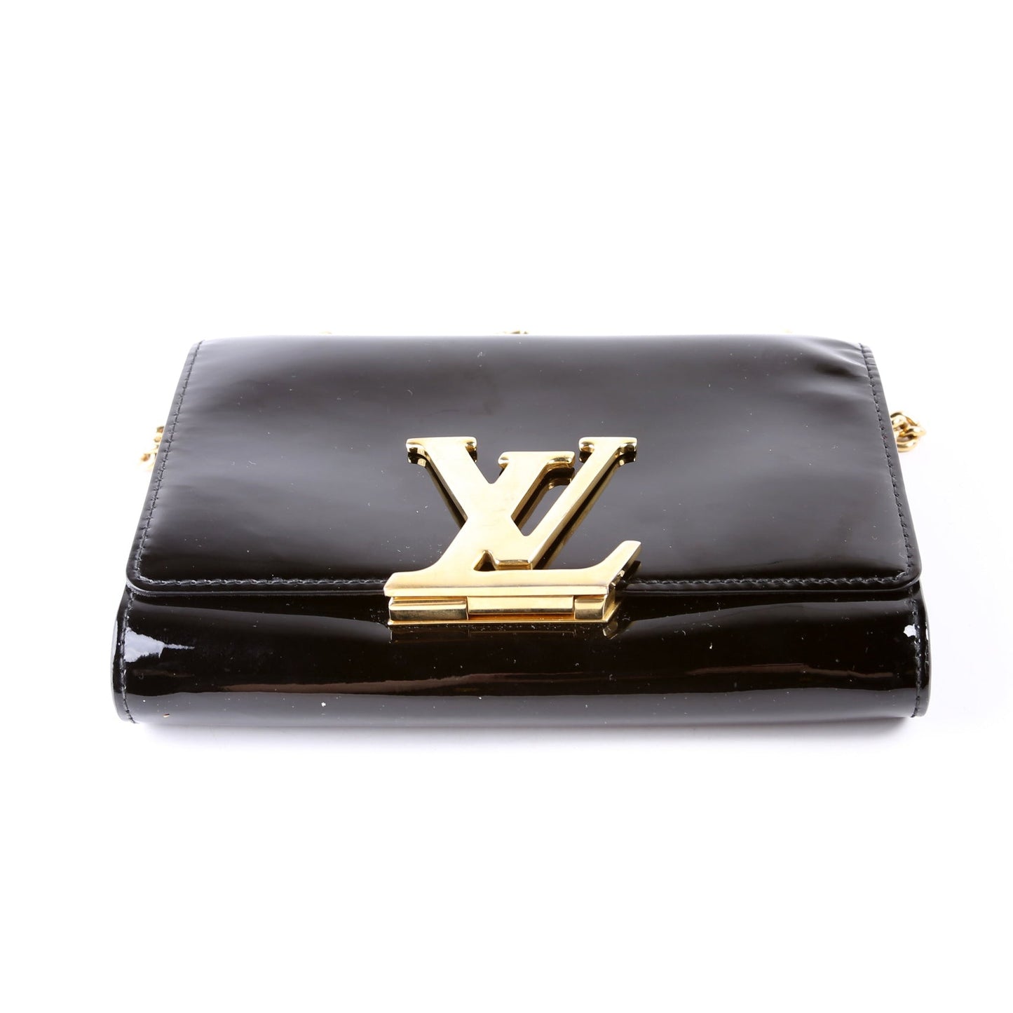Louis Vuitton Louise MM Chain Bag Vernis Black