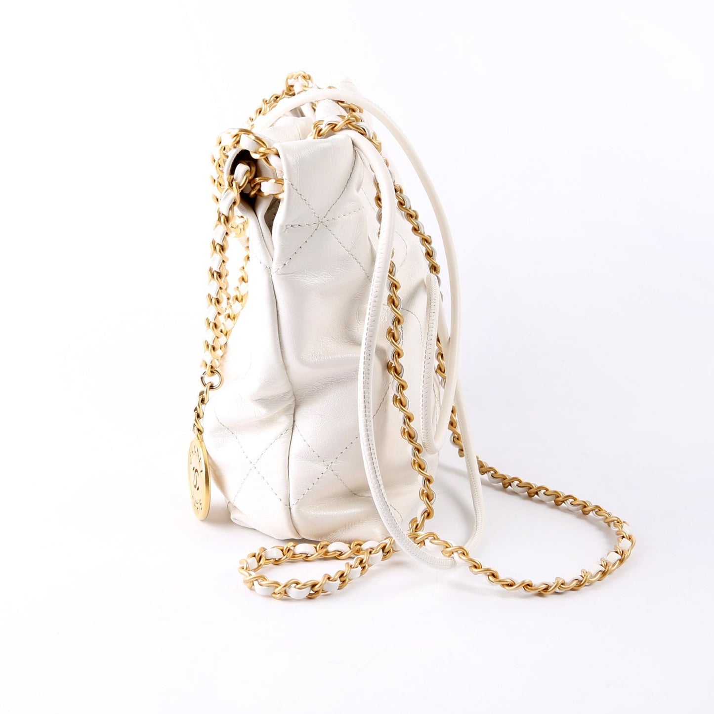 Chanel 22 Mini Quilted Calfskin RFID White Bag