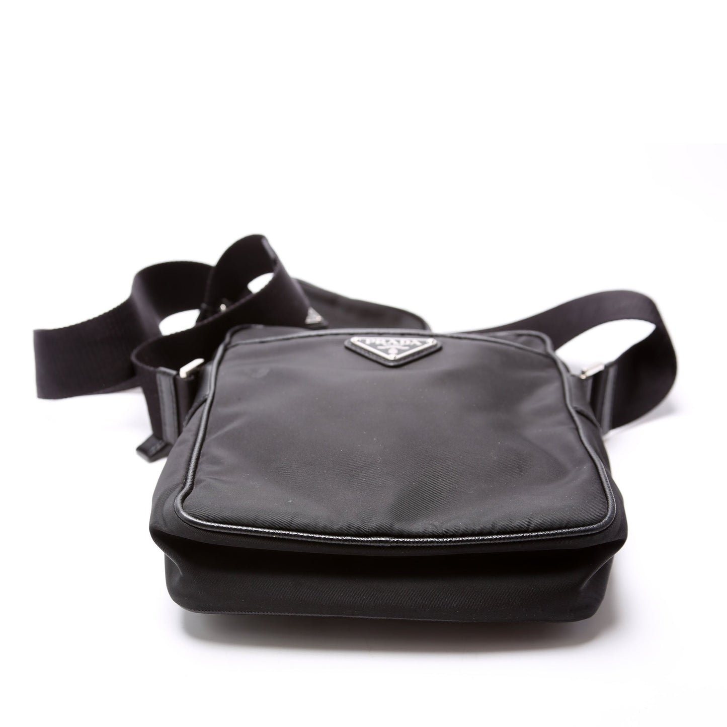Prada 2VH112 Re-Nylon/Saffiano Leather Shoulder Black Bag